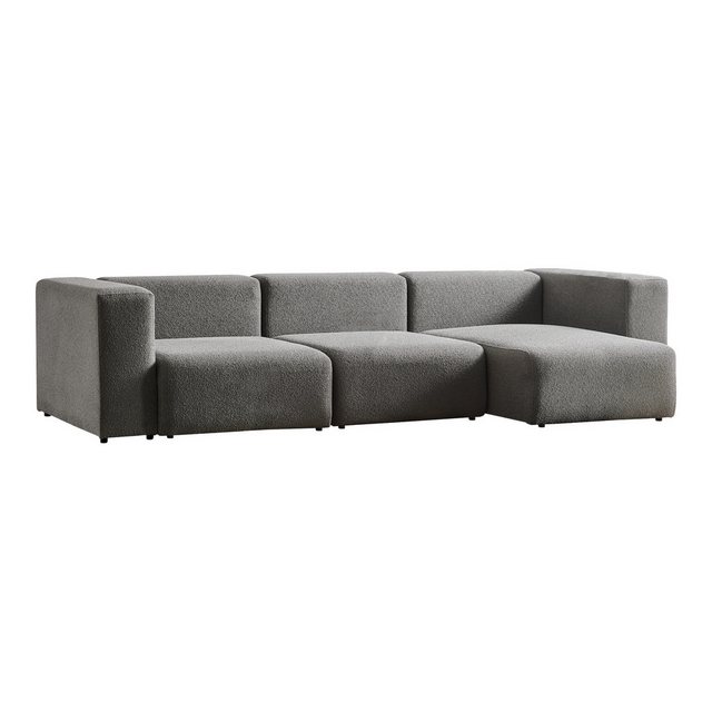 en.casa Sofa, 3 Teile, »Suldal« 3-Sitzer Modulsofa mit Longchair Webstoff G günstig online kaufen