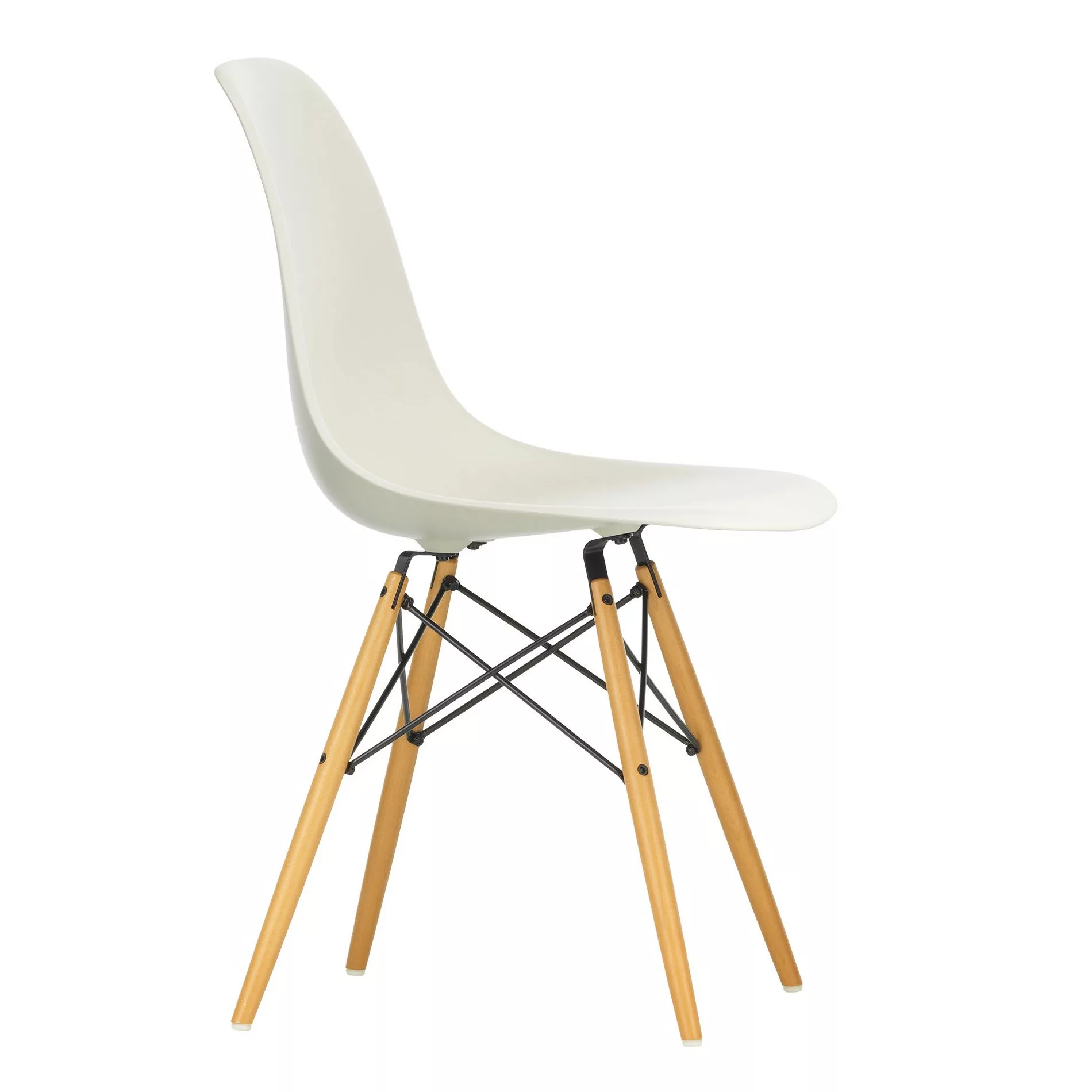 Vitra - Eames Plastic Side Chair DSW Ahorn gelblich - kieselstein/Sitzschal günstig online kaufen