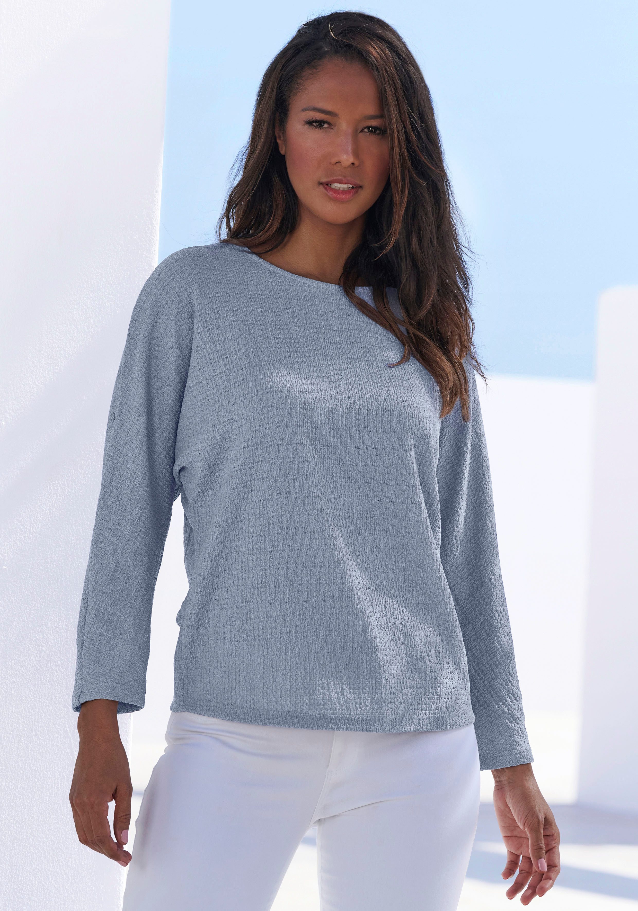 Vivance 2-in-1-Shirt "zum Krempeln", aus bügelfreier Crêpe-Qualität günstig online kaufen
