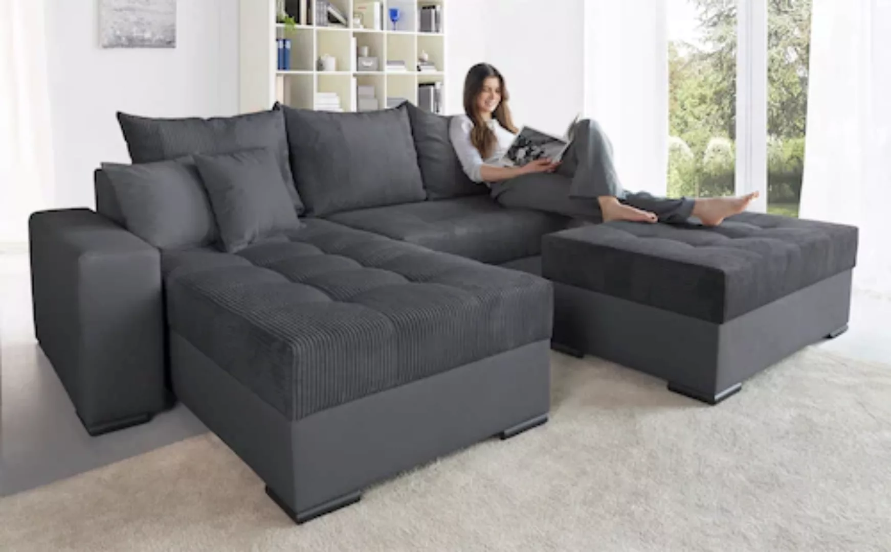 COLLECTION AB Ecksofa "Josy L-Form", mit Bettfunktion und Bettkasten, Feder günstig online kaufen