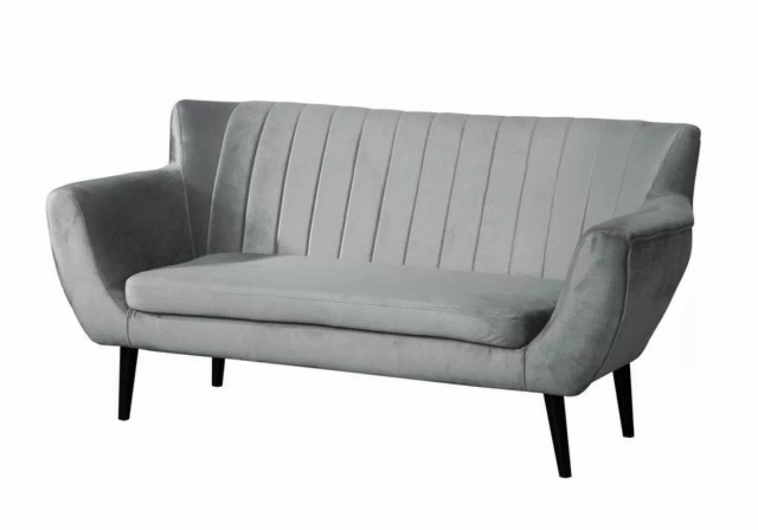 Compleo 2-Sitzer Sofa mit hohen Beinen, Velours-Sofa TULIO, Breite: 160, Ko günstig online kaufen