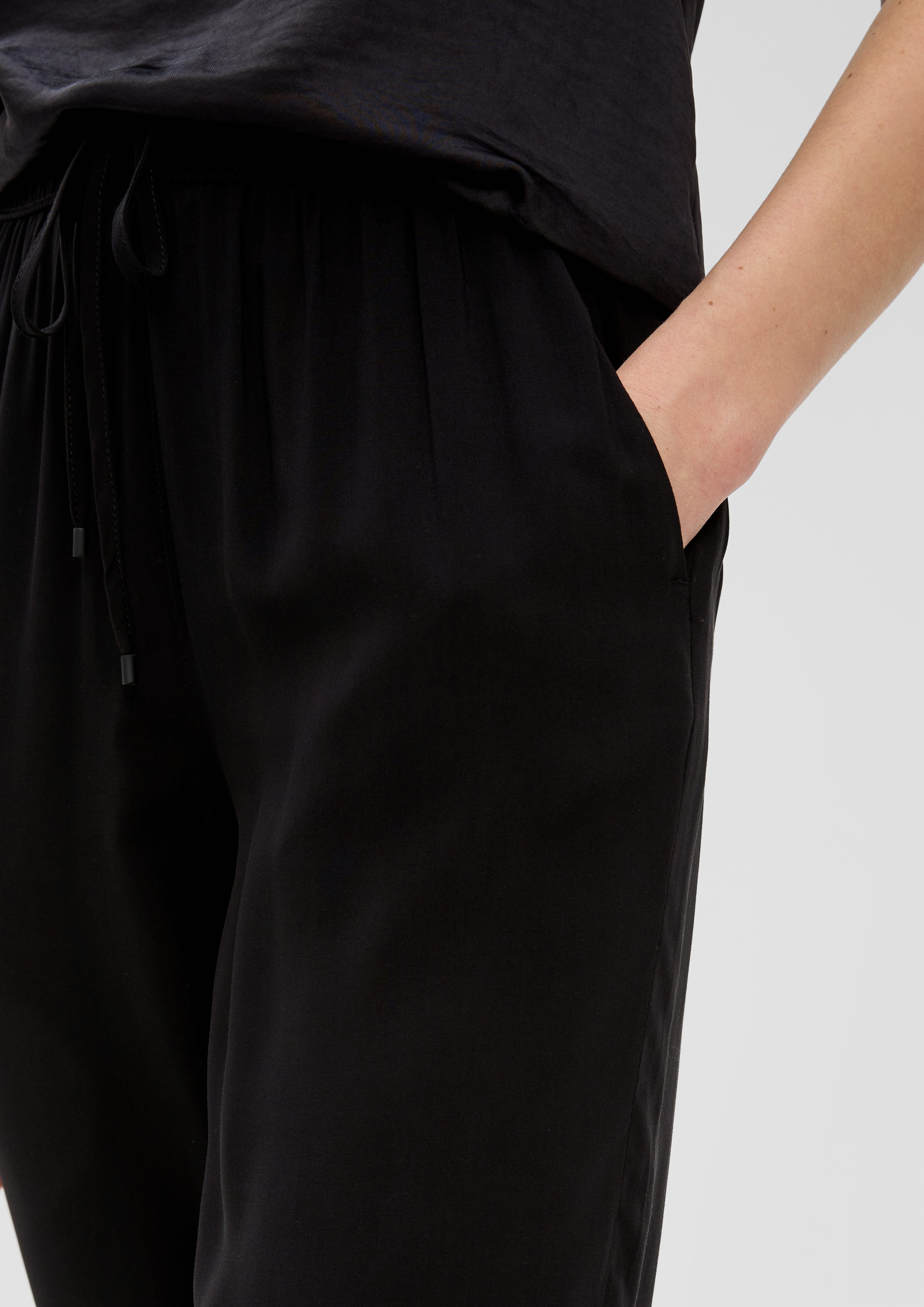 s.Oliver Stoffhose Ankle-Hose aus reiner Viskose günstig online kaufen