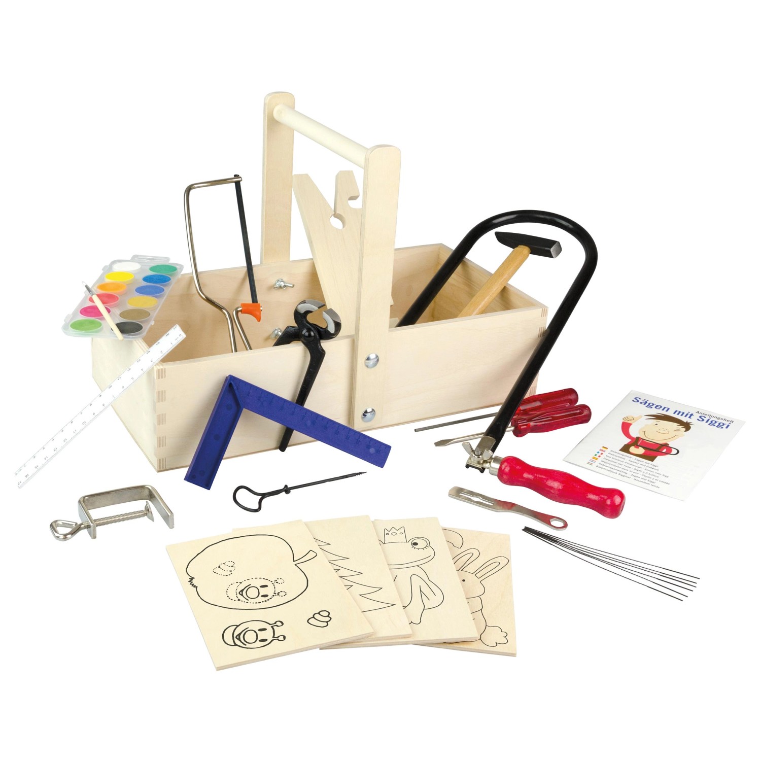 Pebaro Laubsäge-Set In Schreinerkiste mit Arbeitstisch günstig online kaufen