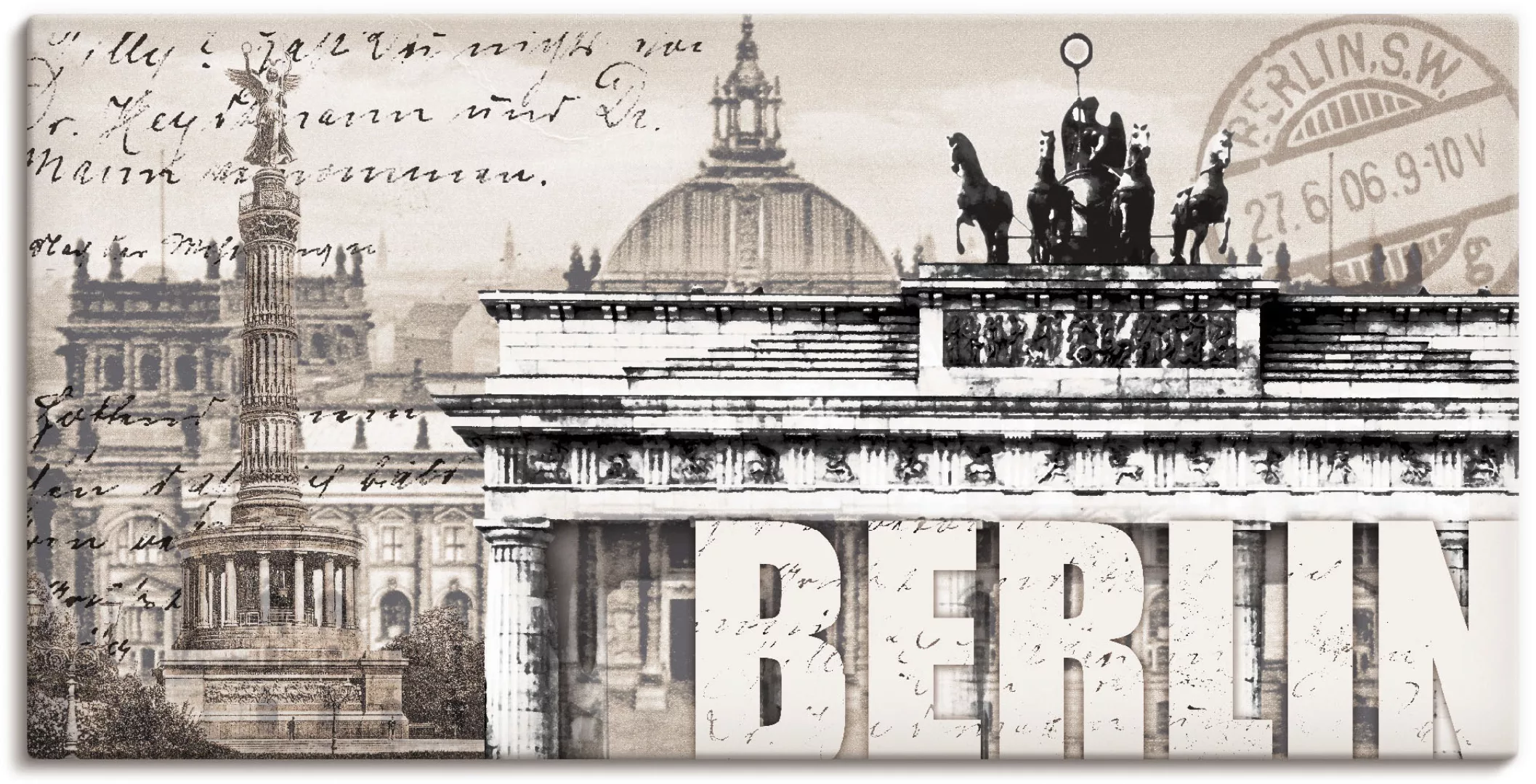 Artland Wandbild "Berlin II", Deutschland, (1 St.), als Leinwandbild, Poste günstig online kaufen