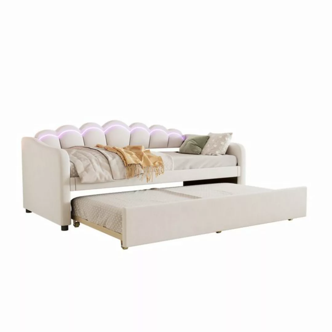 TavilaEcon Daybett Schlafsofa mit ausziehbarem Bett, 90x200cm, Samt, Farbwe günstig online kaufen