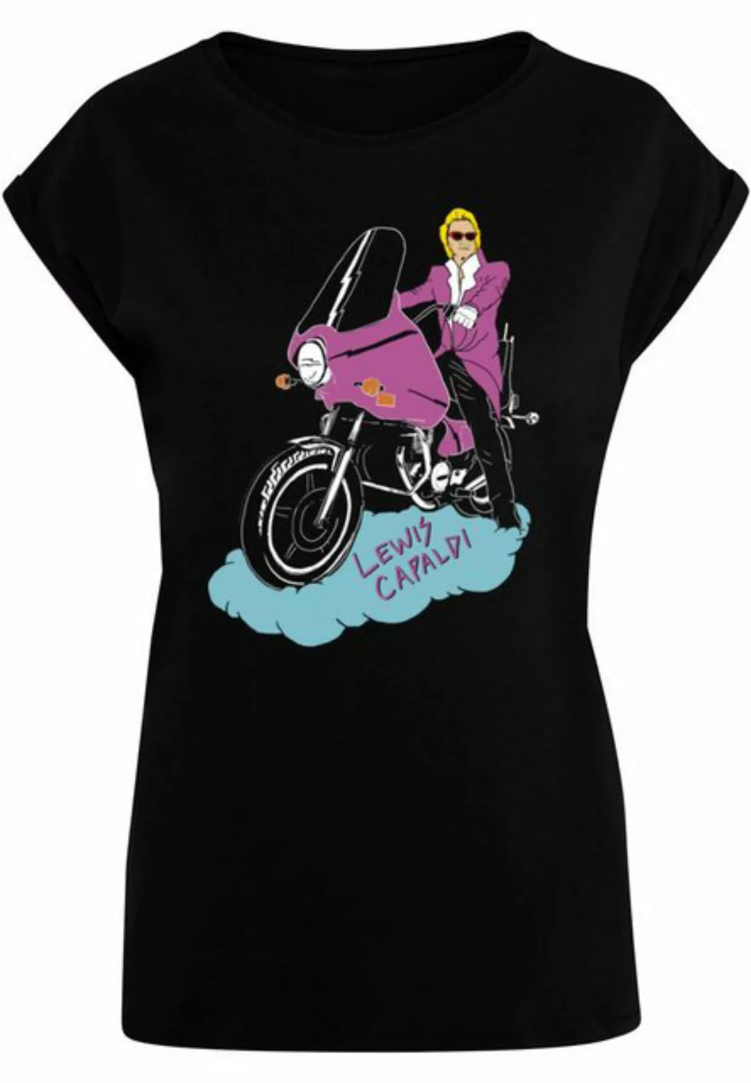 Merchcode T-Shirt Merchcode Damen Ladies Lewis Capaldi - Purple rain T-Shir günstig online kaufen
