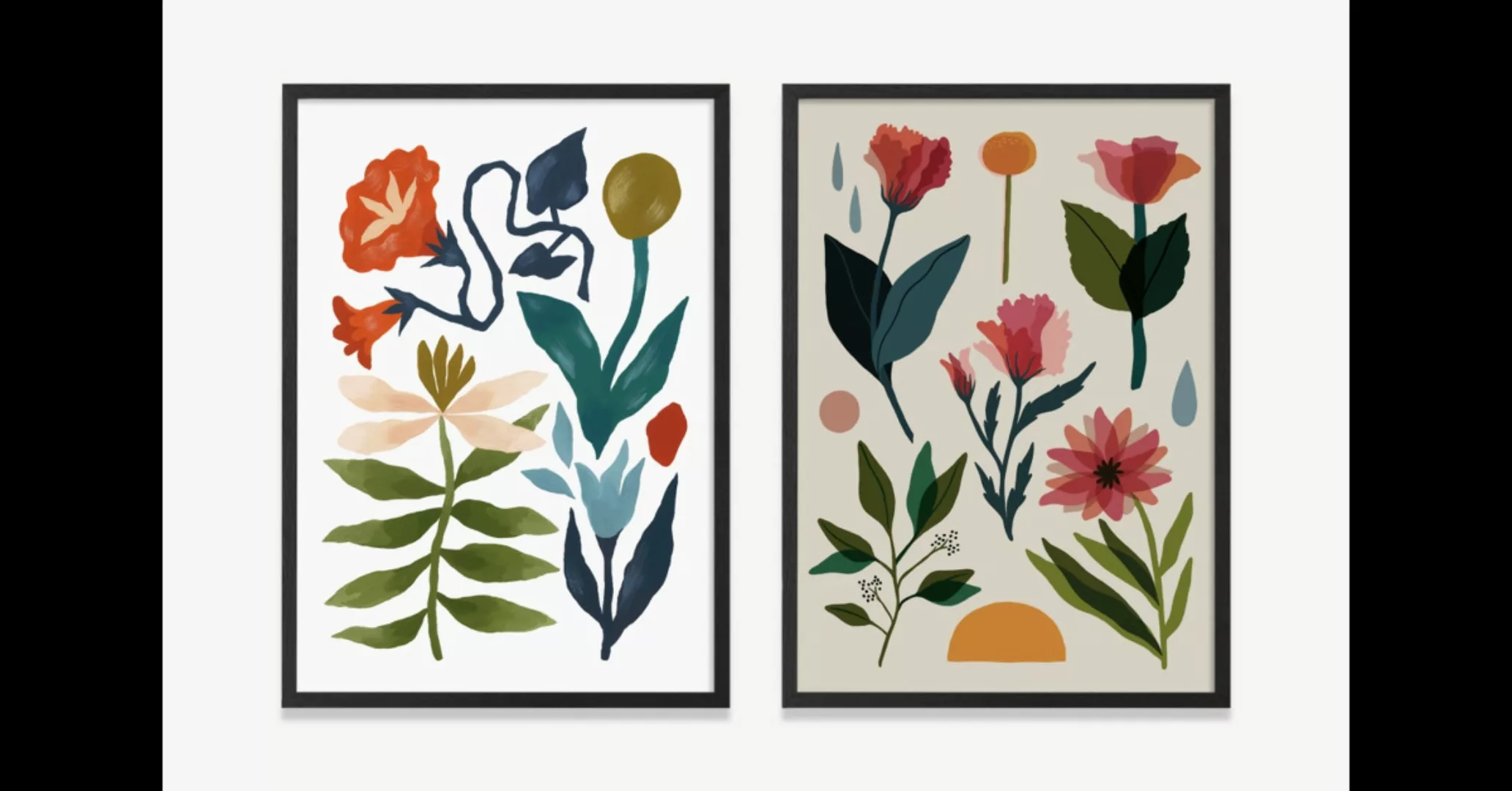Sophie Potter 'Botany' 2 x gerahmte Kunstdrucke (A2) - MADE.com günstig online kaufen
