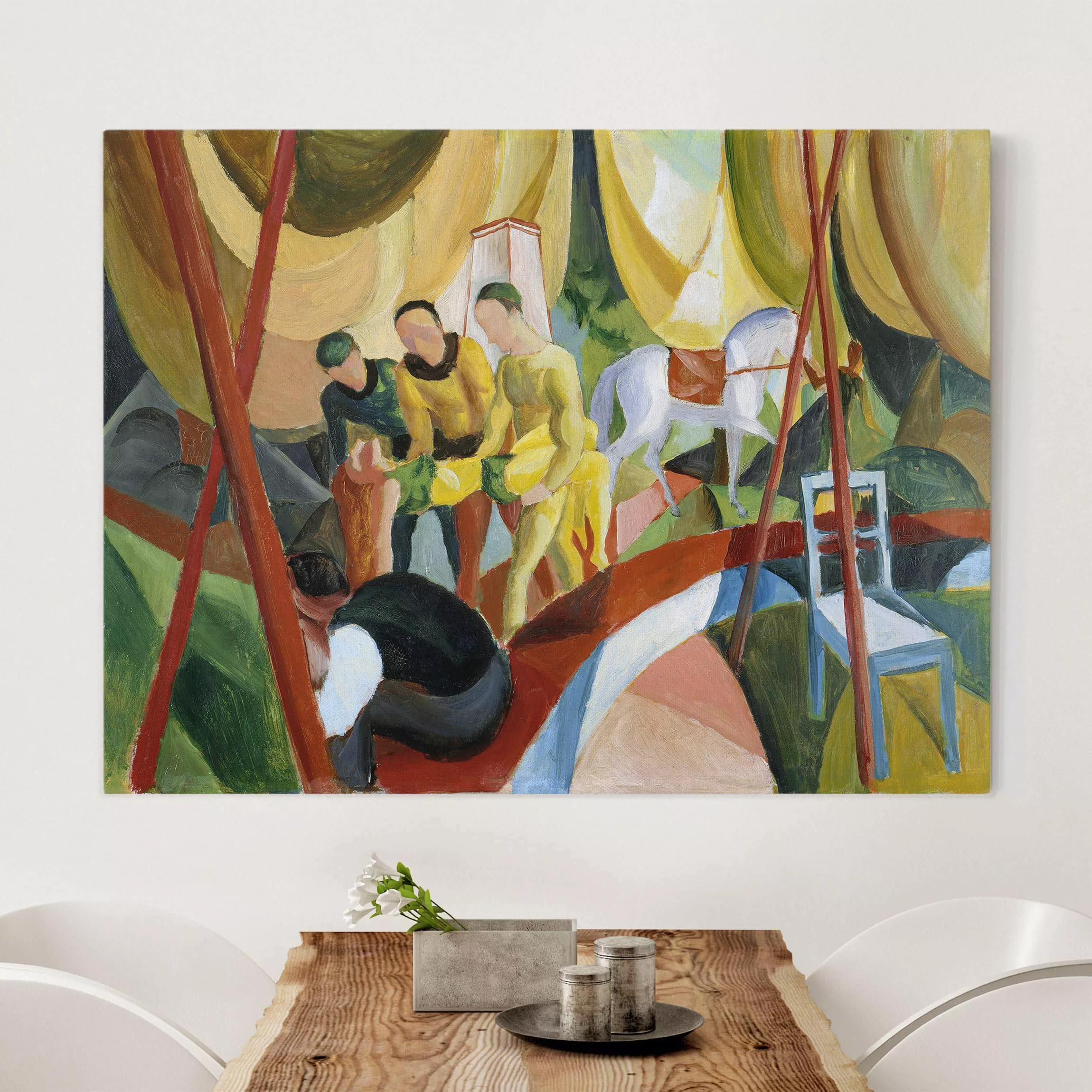 Leinwandbild Kunstdruck - Querformat August Macke - Zirkus günstig online kaufen