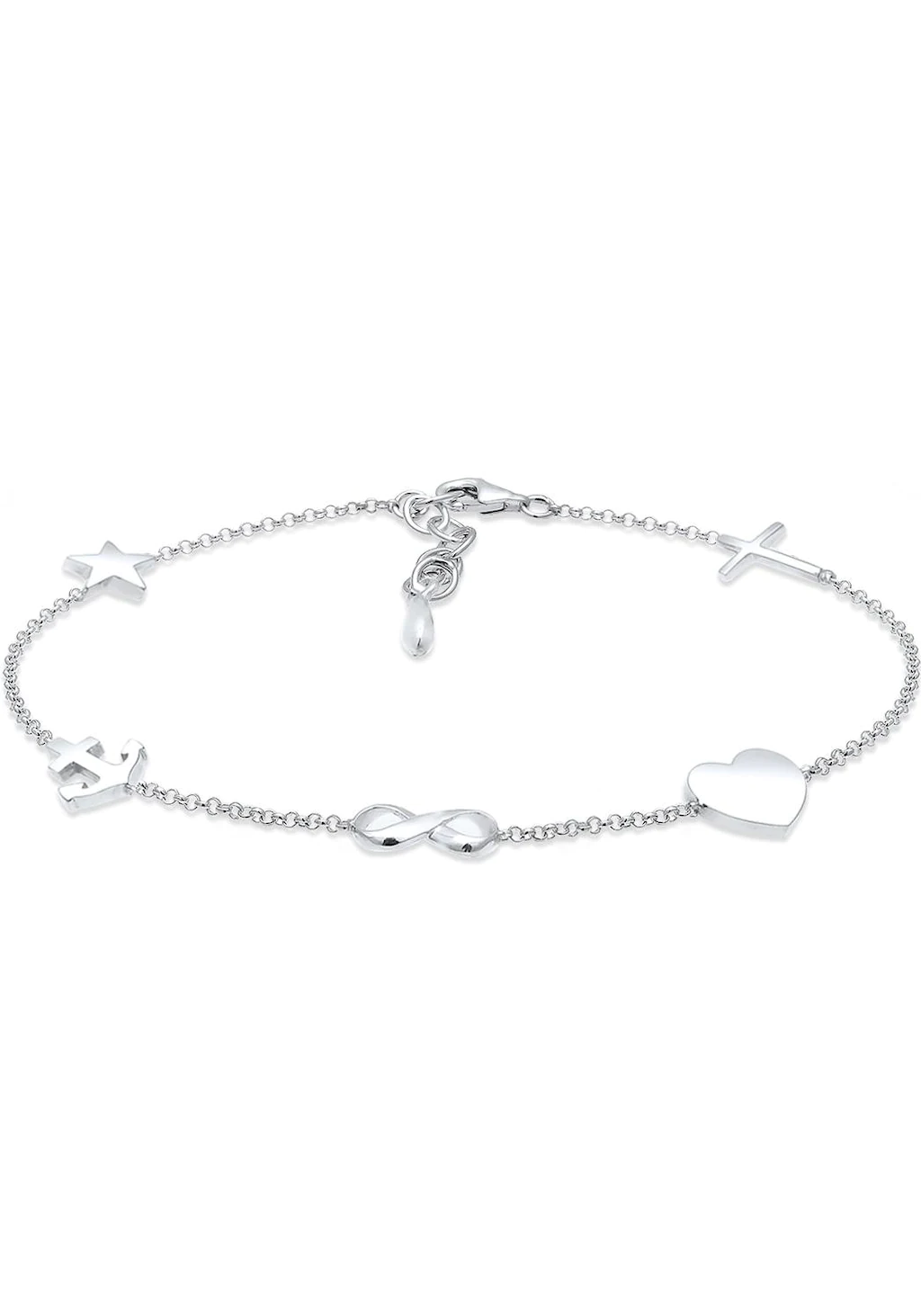 Elli Armband "Kreuz Herz Infinity-Unendlichkeitsschleife Anker Stern, 02019 günstig online kaufen