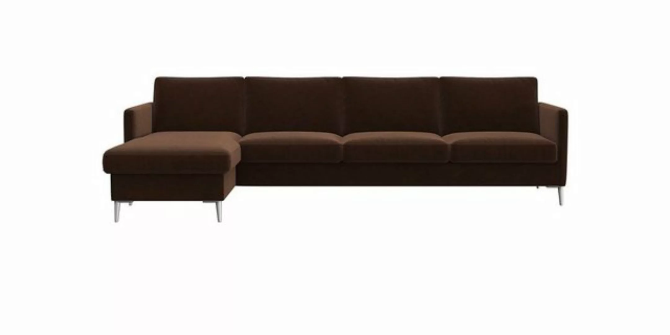 FLEXLUX Ecksofa Fiore, L-Form, schmale Armlehnen, Kaltschaum, Füße Alu günstig online kaufen