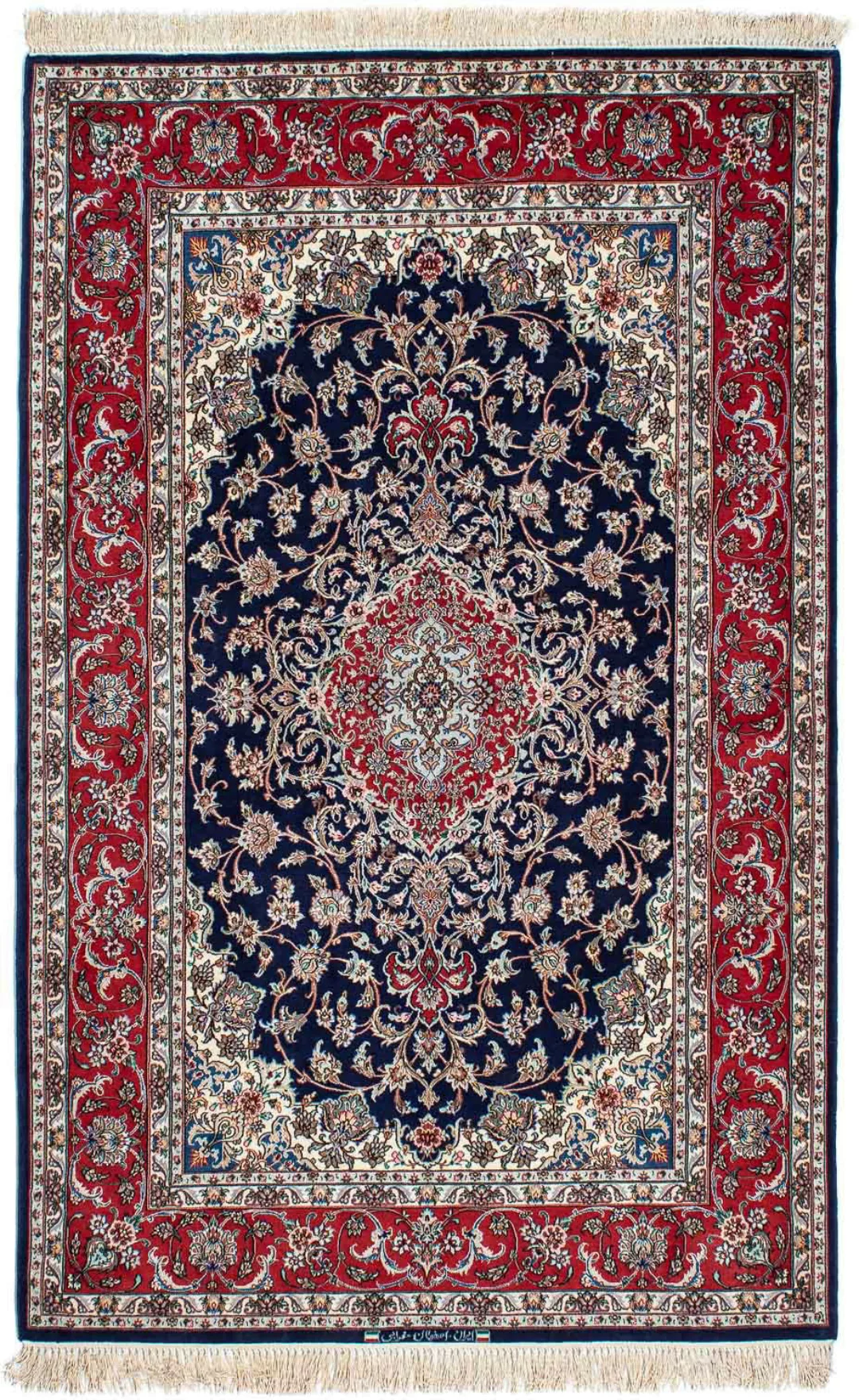 morgenland Wollteppich »Isfahan Medaillon 194 x 131 cm«, rechteckig, 15 mm günstig online kaufen