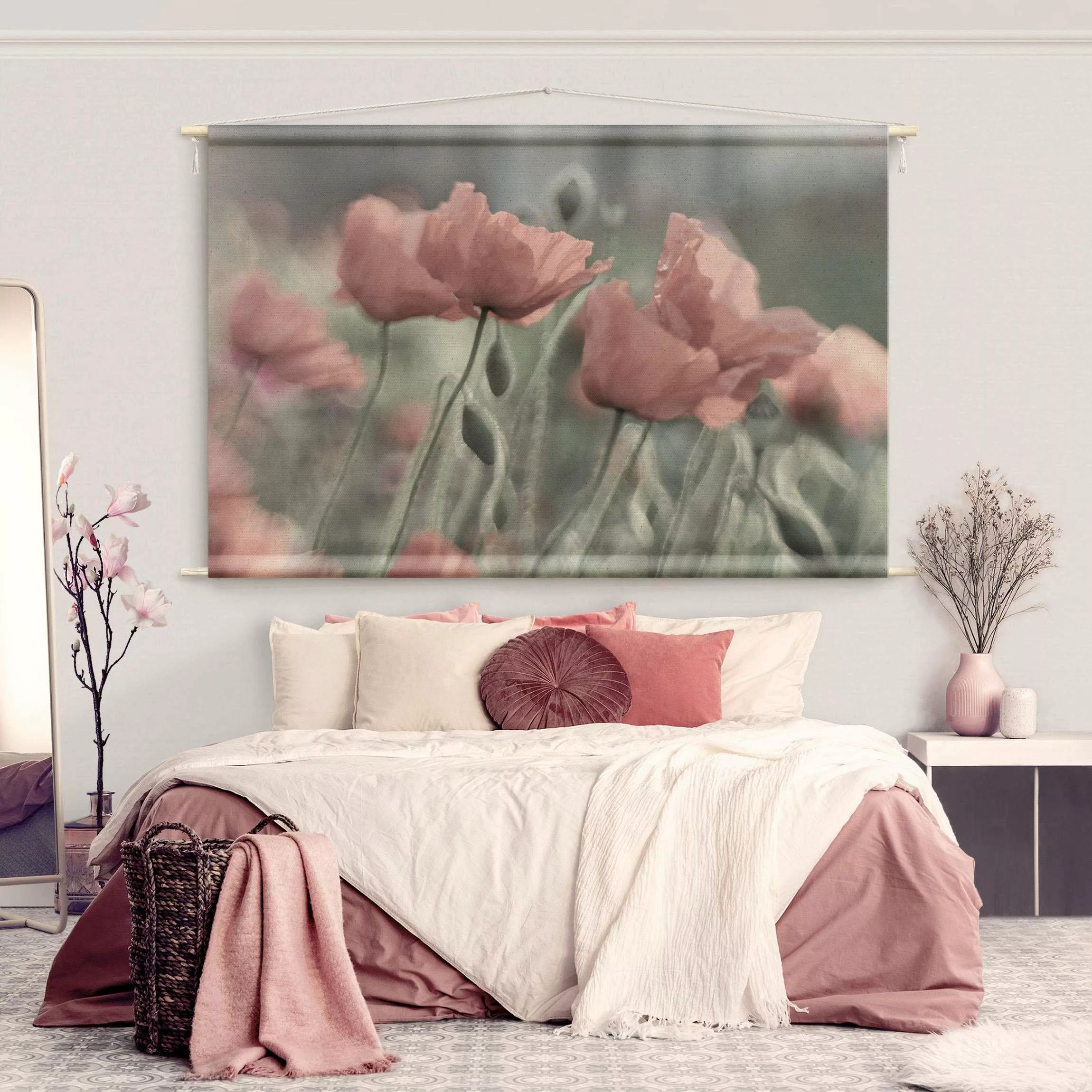 Wandteppich Malerische Mohnblumen günstig online kaufen