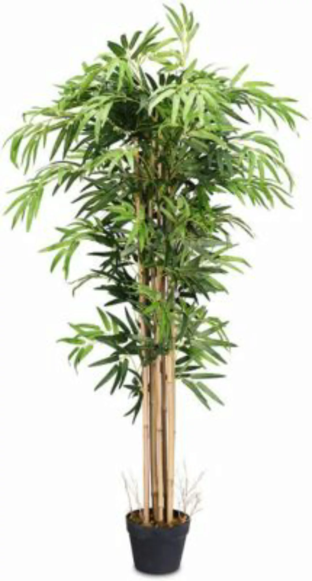 COSTWAY® Kunstpflanze 150cm Künstlich Bambus grün günstig online kaufen