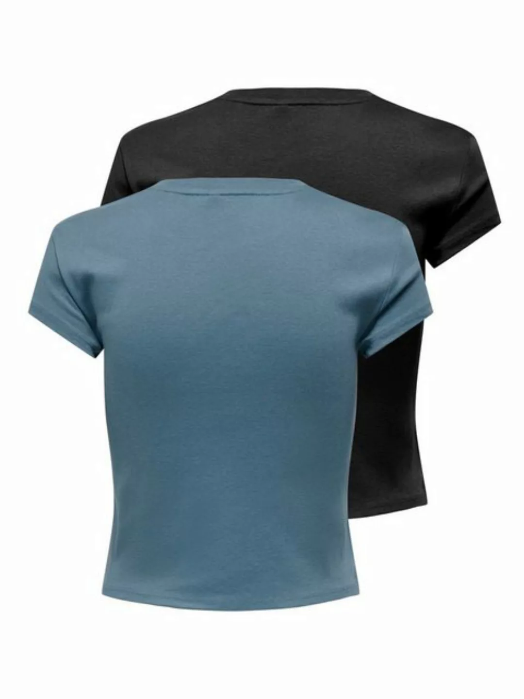 ONLY T-Shirt ONLELINA S/S O-NECK SHORT TOP 2PACK JRS (Packung, 2-tlg) günstig online kaufen