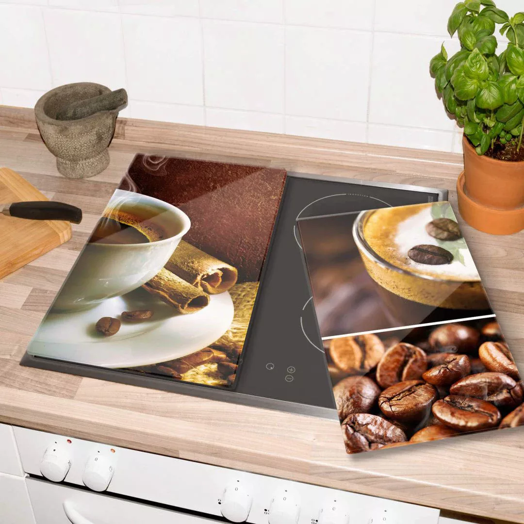 Wall-Art Herd-Abdeckplatte »Küche Herdabdeckplatte Kaffee«, (Set, 2 tlg.), günstig online kaufen