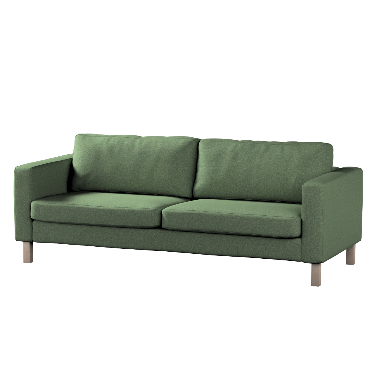 Bezug für Karlstad 3-Sitzer Sofa nicht ausklappbar, kurz, grün, Bezug für K günstig online kaufen
