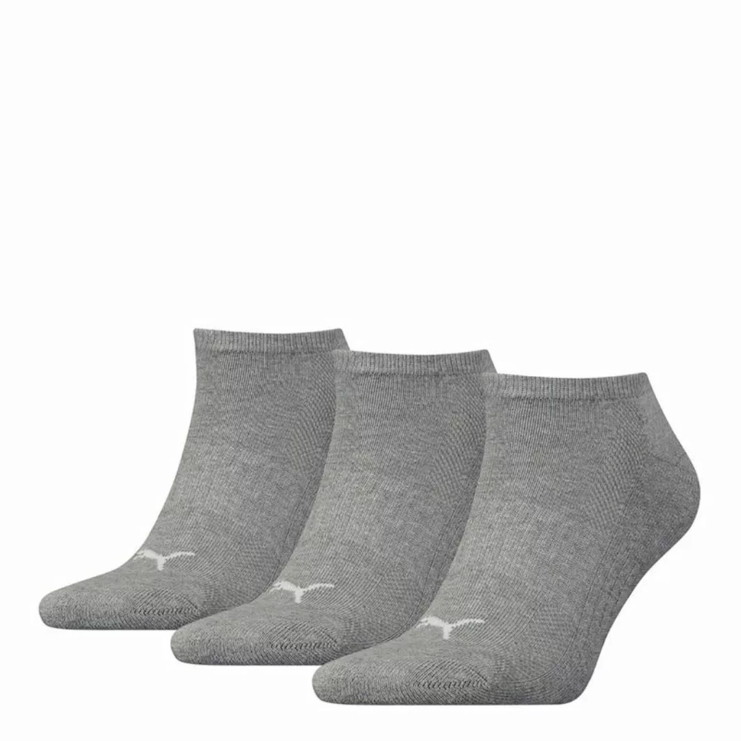 Puma Cushioned Sneaker Socken 3 Paare EU 39-42 Middle Grey Melange günstig online kaufen