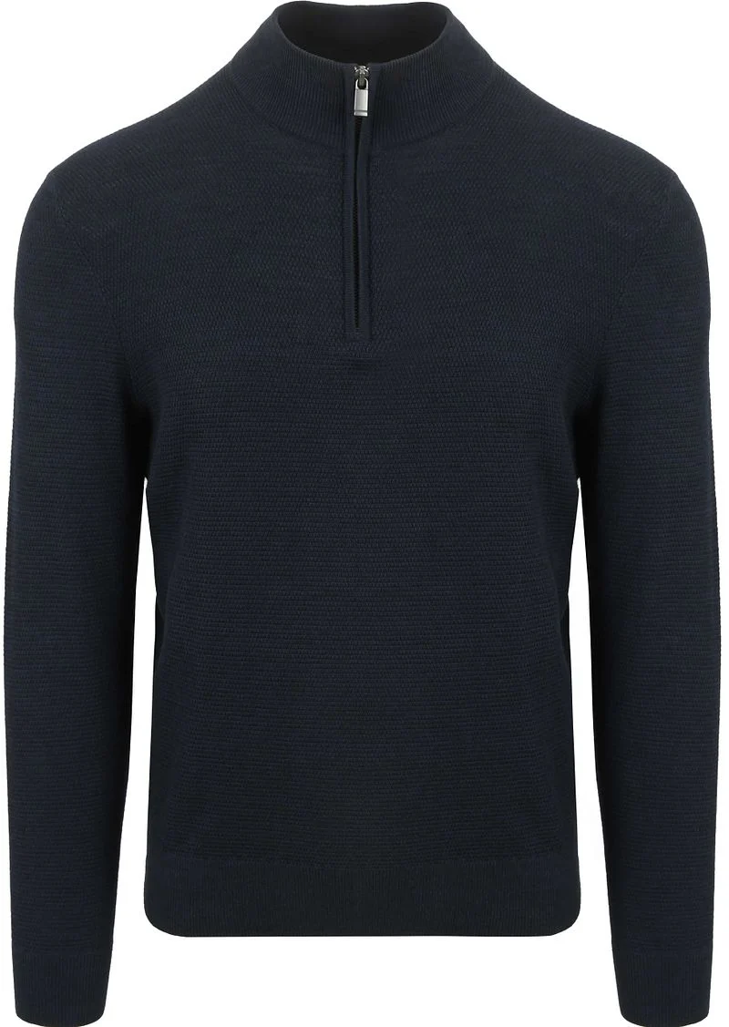 Suitable Structure Half Zip Pullover Navy - Größe XL günstig online kaufen