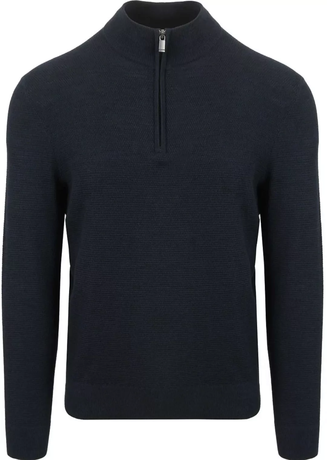 Suitable Structure Half Zip Pullover Navy - Größe 3XL günstig online kaufen