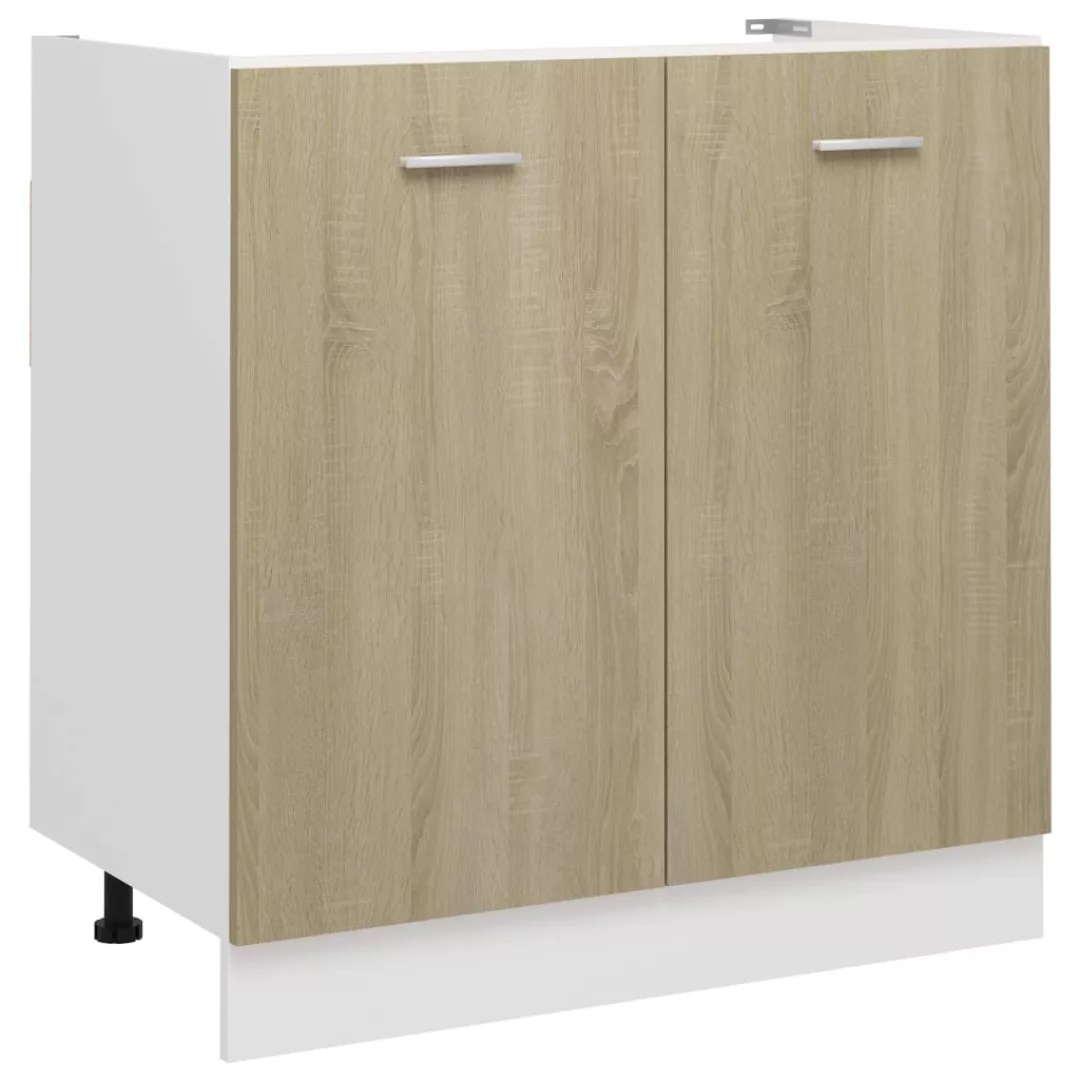 Spülenunterschrank Sonoma-eiche 80x46x81,5 Cm Spanplatte günstig online kaufen