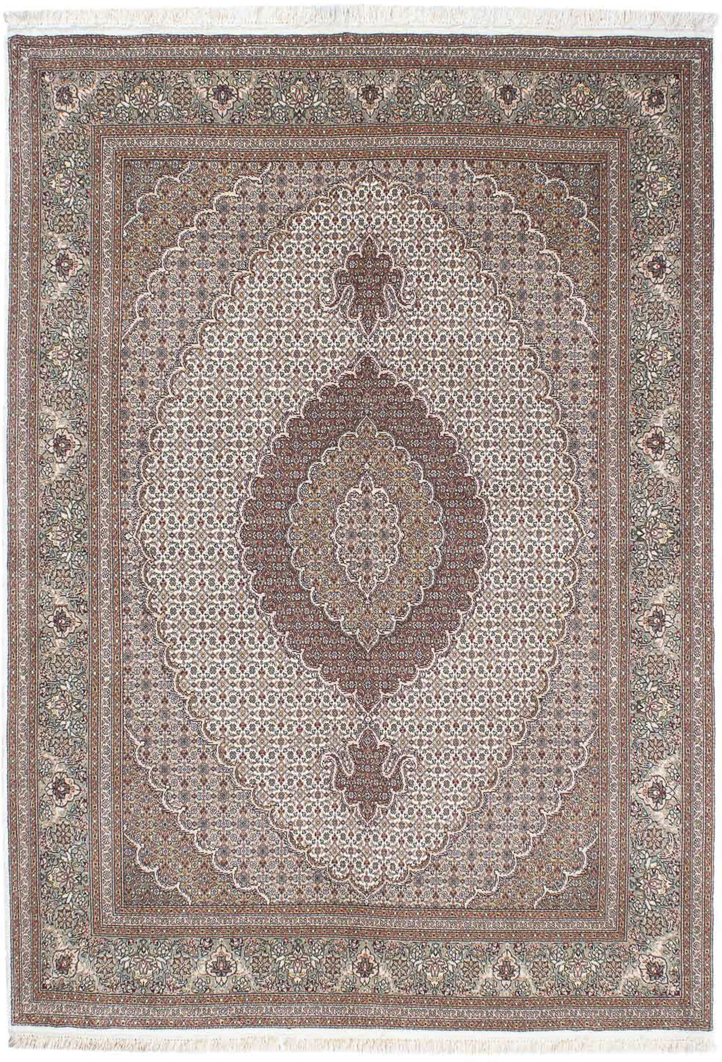 morgenland Orientteppich »Perser - Täbriz - 210 x 152 cm - beige«, rechteck günstig online kaufen