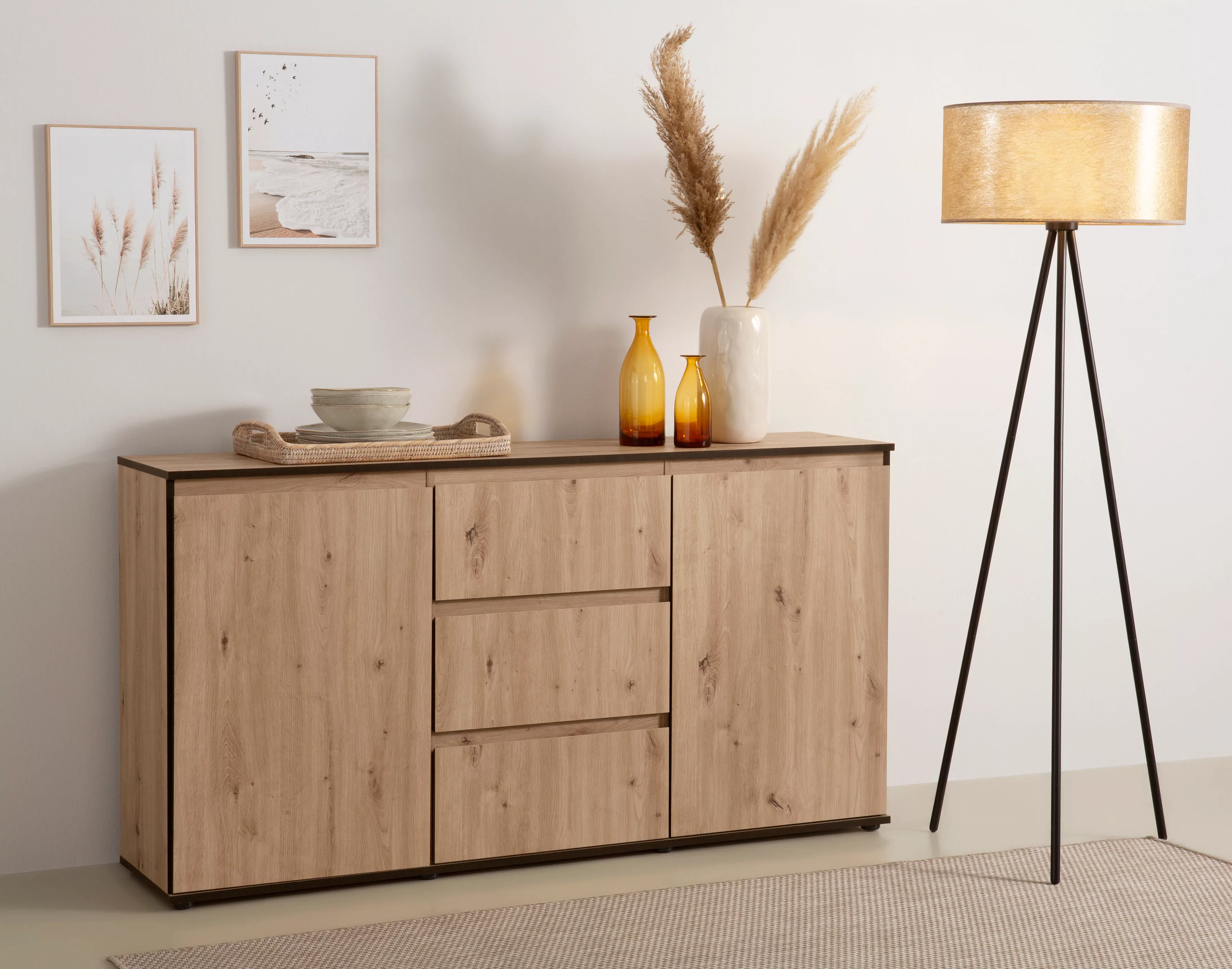 HELA Sideboard "Ariana", mit angeschrägten Griffmulden, Breite 160 cm günstig online kaufen