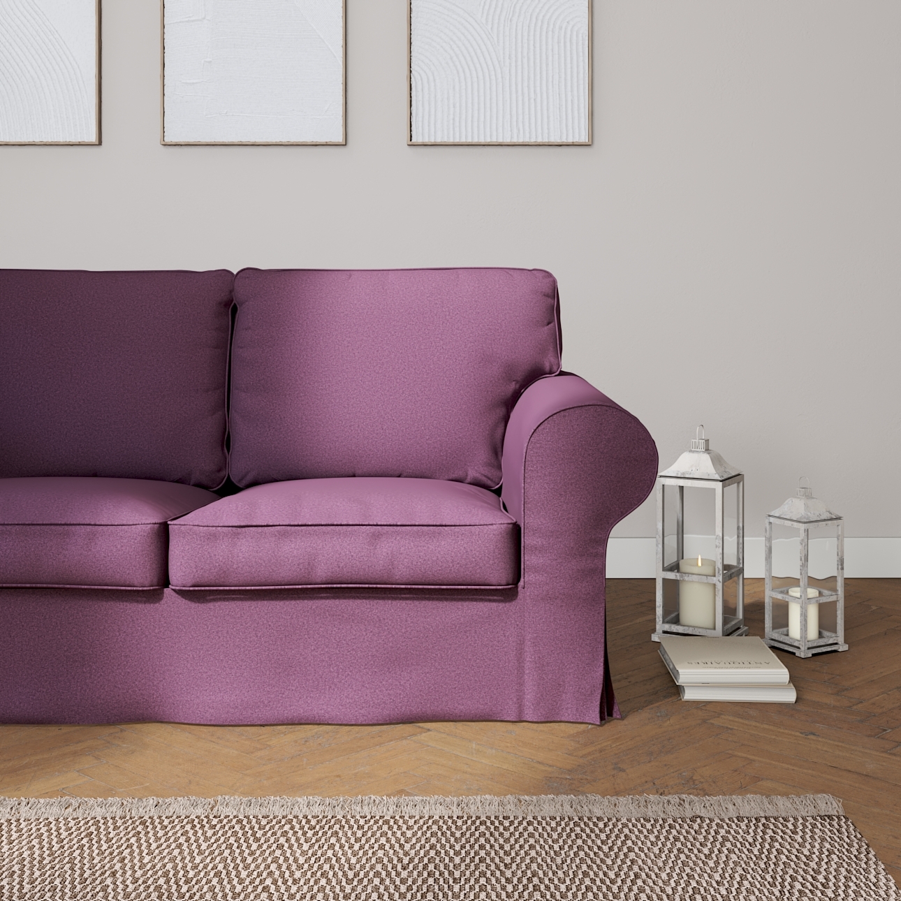 Bezug für Ektorp 2-Sitzer Schlafsofa ALTES Modell, pflaume, Sofabezug Ektor günstig online kaufen