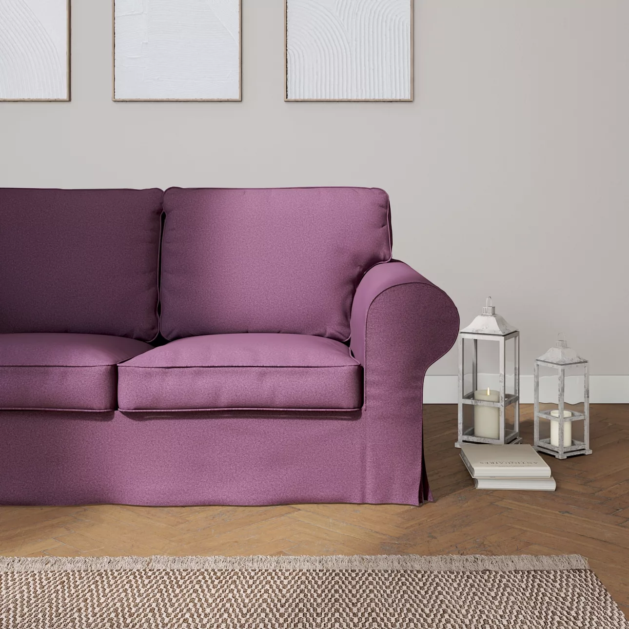 Bezug für Ektorp 2-Sitzer Schlafsofa NEUES Modell, pflaume, Sofabezug für günstig online kaufen