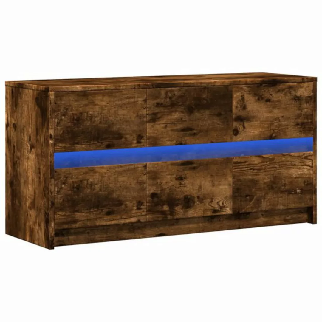 vidaXL TV-Schrank TV-Schrank mit LED-Beleuchtung Räuchereiche 100x34x50 cm günstig online kaufen