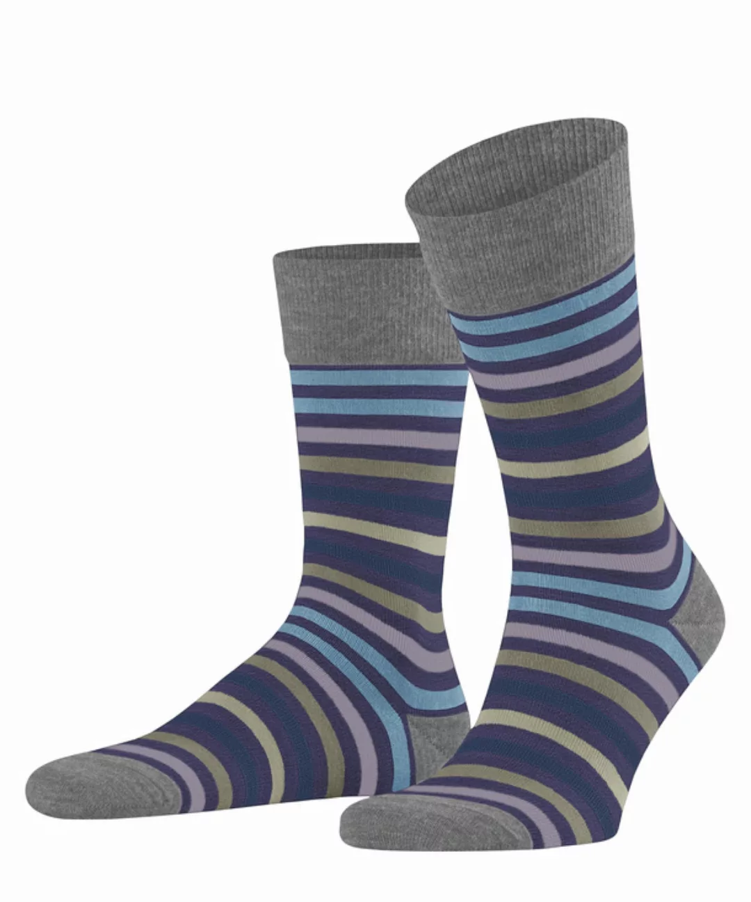 FALKE Tinted Stripe Herren Socken, 43-46, Mehrfarbig, Streifen, Schurwolle, günstig online kaufen