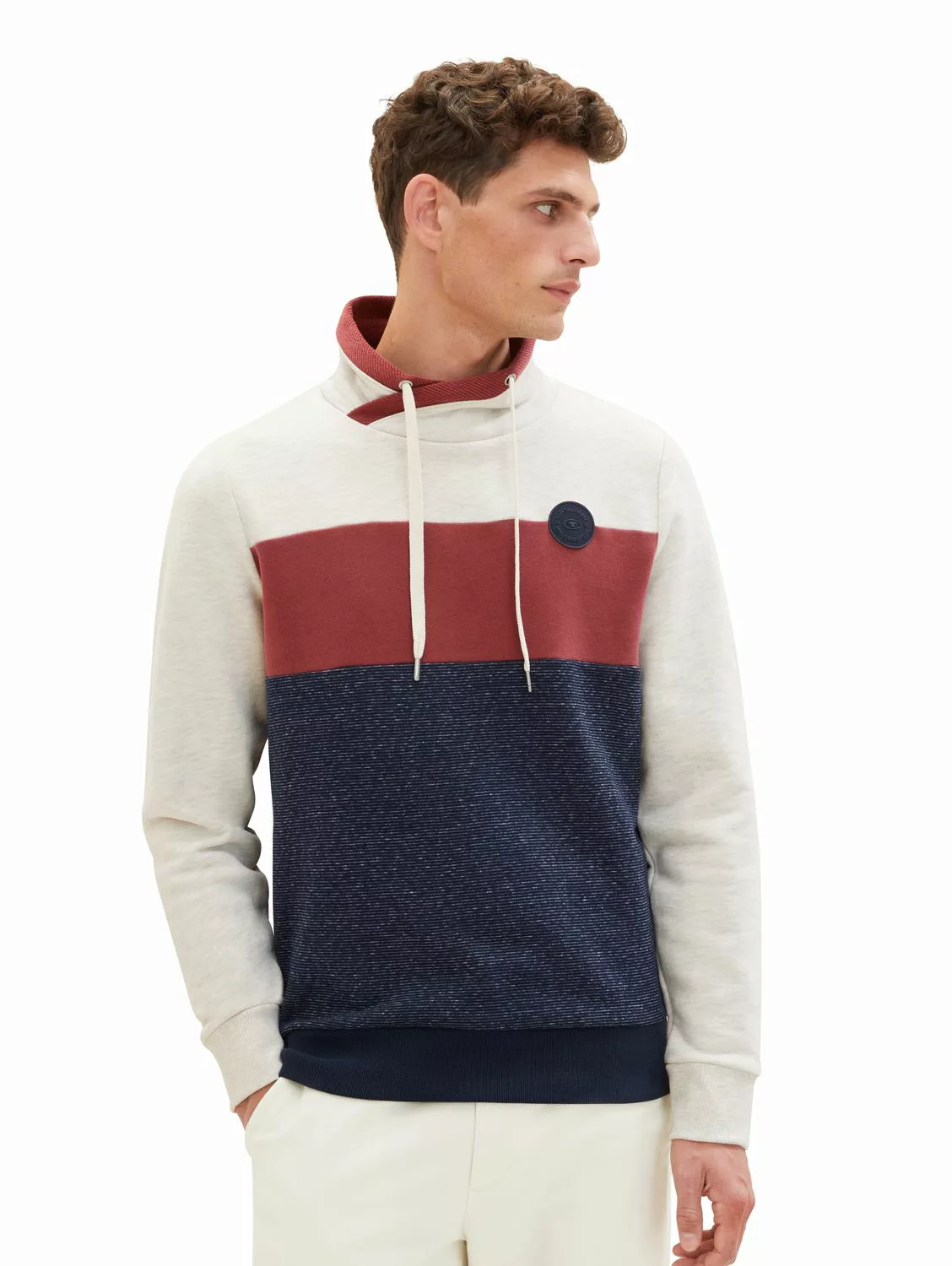 TOM TAILOR Sweatshirt, mit Colorblocking und Stehkragen günstig online kaufen