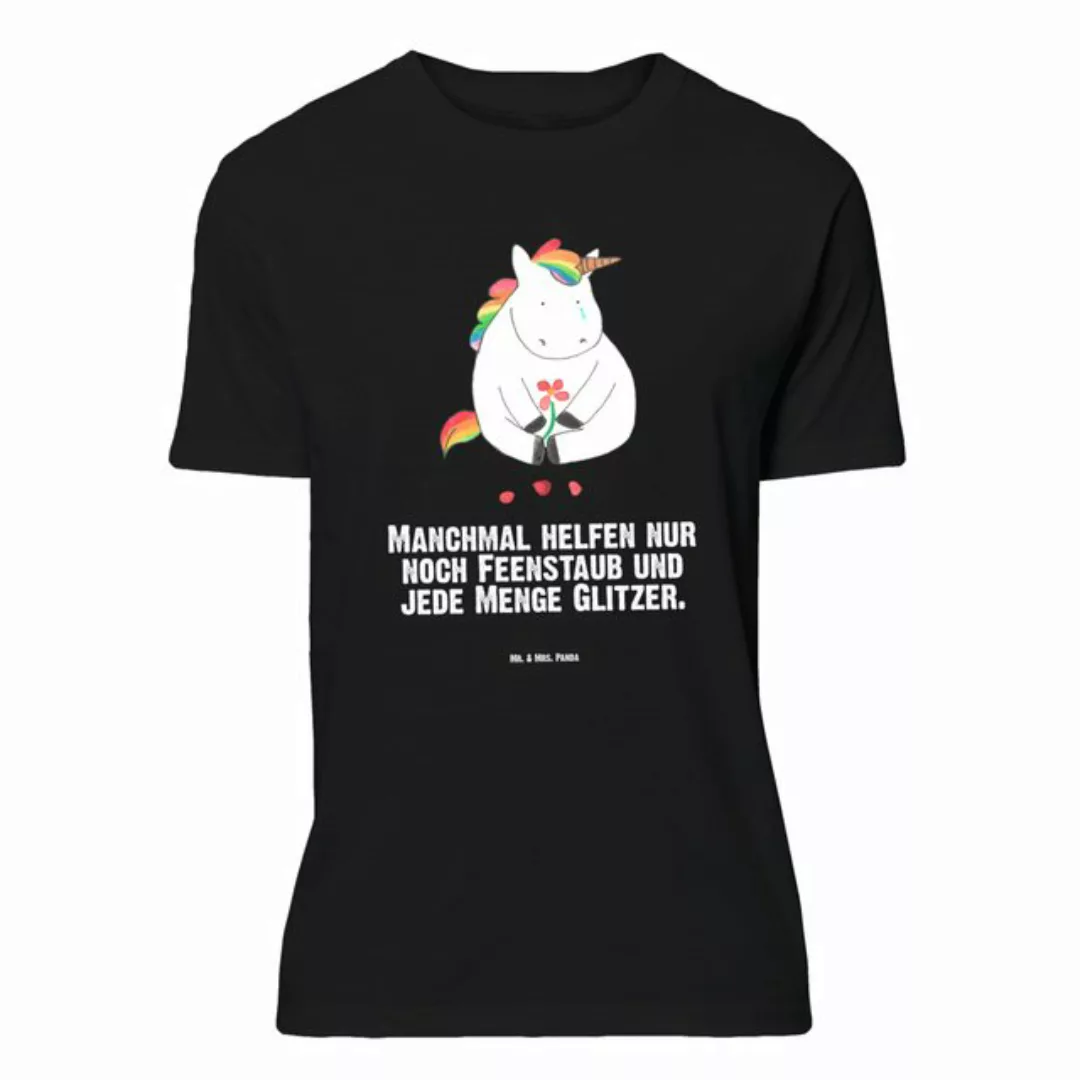 Mr. & Mrs. Panda T-Shirt Einhorn Traurig - Schwarz - Geschenk, Blume, Gebur günstig online kaufen