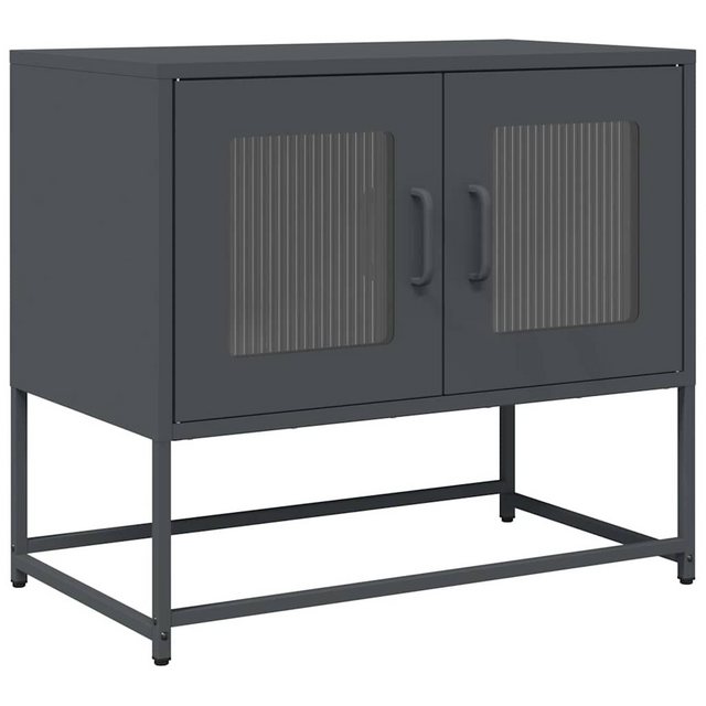 vidaXL TV-Schrank TV-Schrank Anthrazit 68x39x60,5 cm Kaltgewalzter Stahl (1 günstig online kaufen