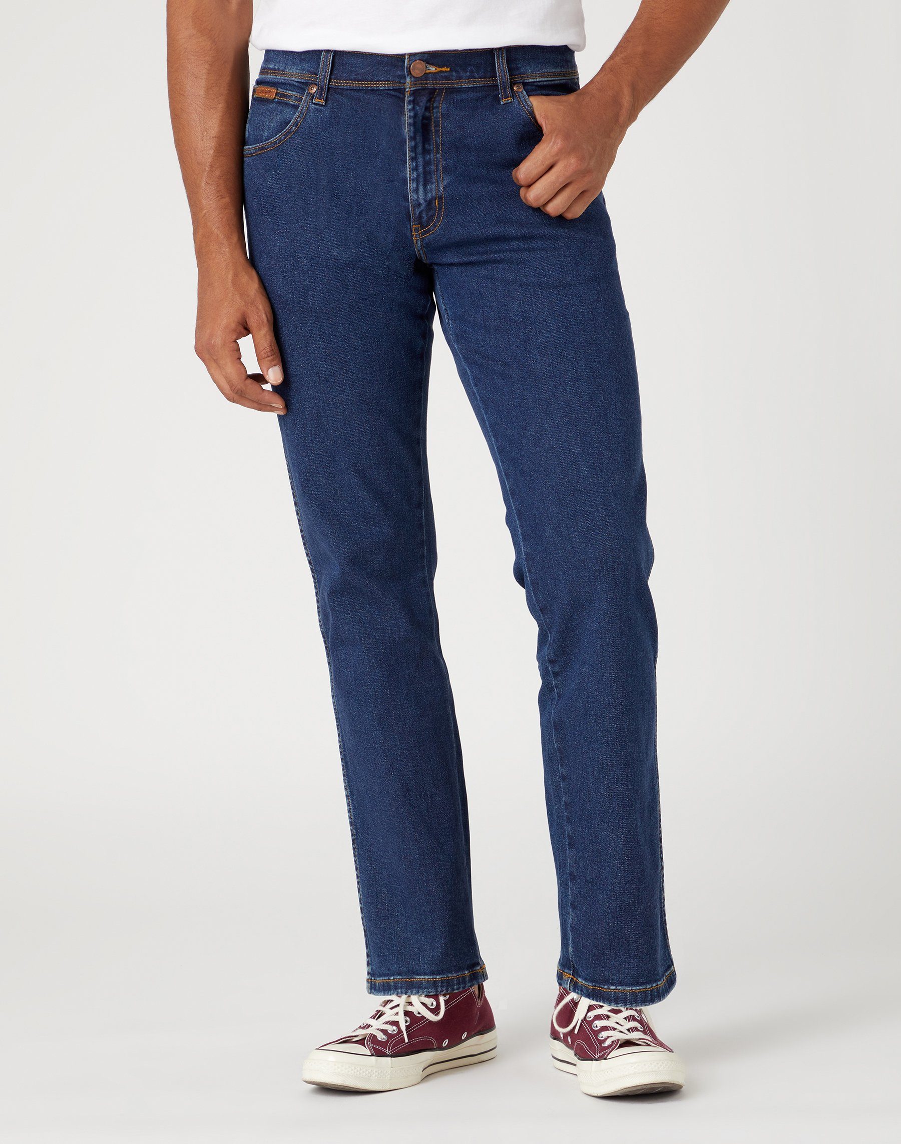Wrangler Texas Stretch Herren Jeans - Regular Fit - Blue Black - Black Over günstig online kaufen