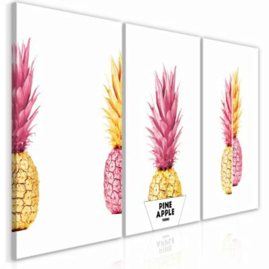 artgeist Wandbild Pineapples (Collection) mehrfarbig Gr. 60 x 30 günstig online kaufen