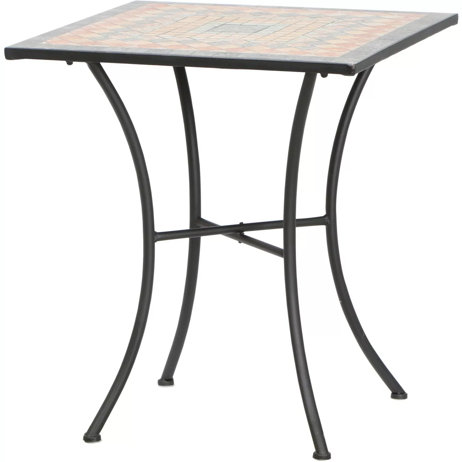 Siena Garden Bistrotisch Prato Eisen 64 cm x 64 cm x 71 cm Schwarz Mosaik günstig online kaufen