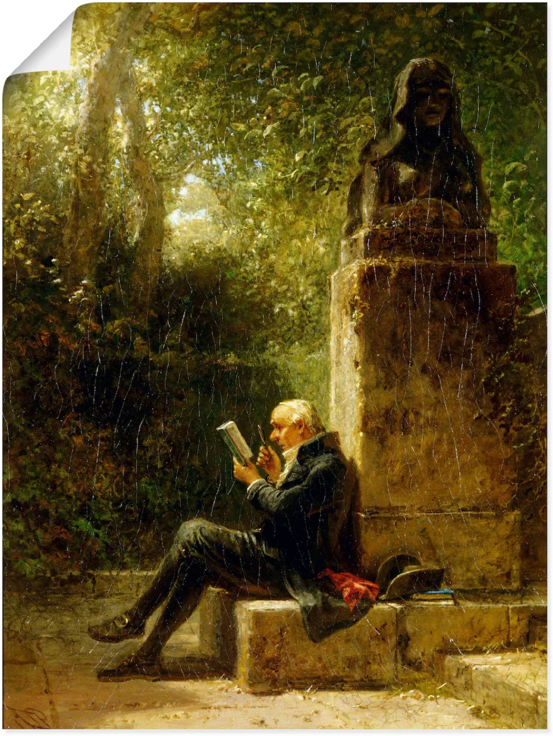 Artland Kunstdruck "Der Philosoph (Der Leser im Park)", Mann, (1 St.), als günstig online kaufen