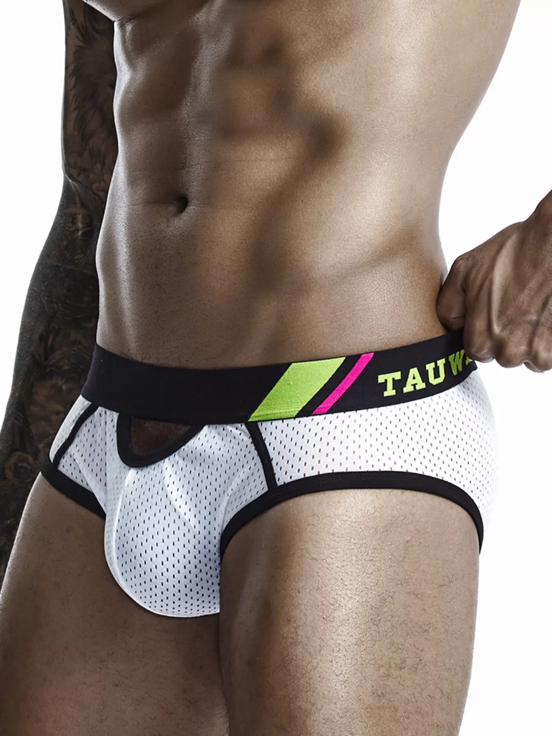 Männer Sexy Fronts Holes Atmungsaktive Slips Mesh Atmungsaktive Sportunterw günstig online kaufen