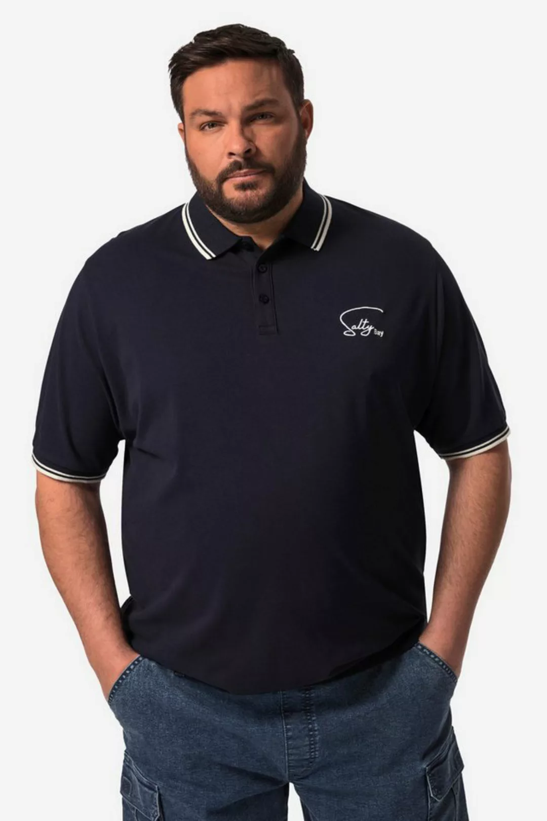 Men Plus Poloshirt Men+ Poloshirt Halbarm Bauchfit Piqué bis 84/86 günstig online kaufen