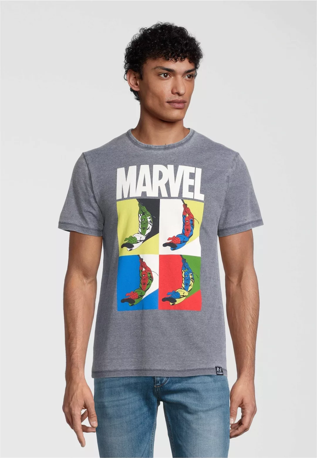 Recovered T-Shirt "Marvel Spider-Man Pop Art Blue", im zeitlosen Design günstig online kaufen