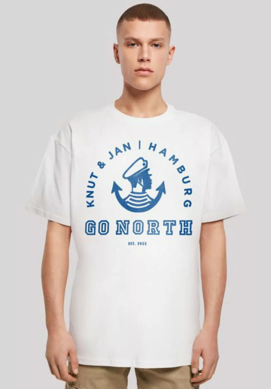 F4NT4STIC T-Shirt Go North Knut Jan Hamburg Knut Jan Hamburg Print günstig online kaufen