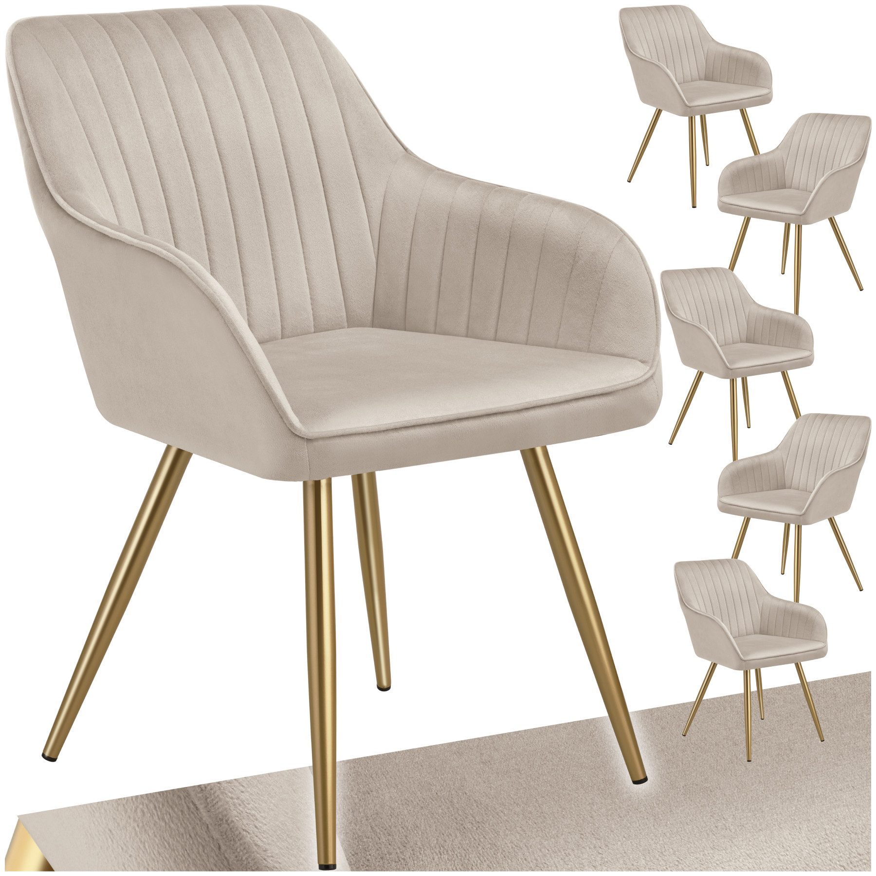 tectake Esszimmerstuhl Marilyn (Set., 6 St), günstig online kaufen
