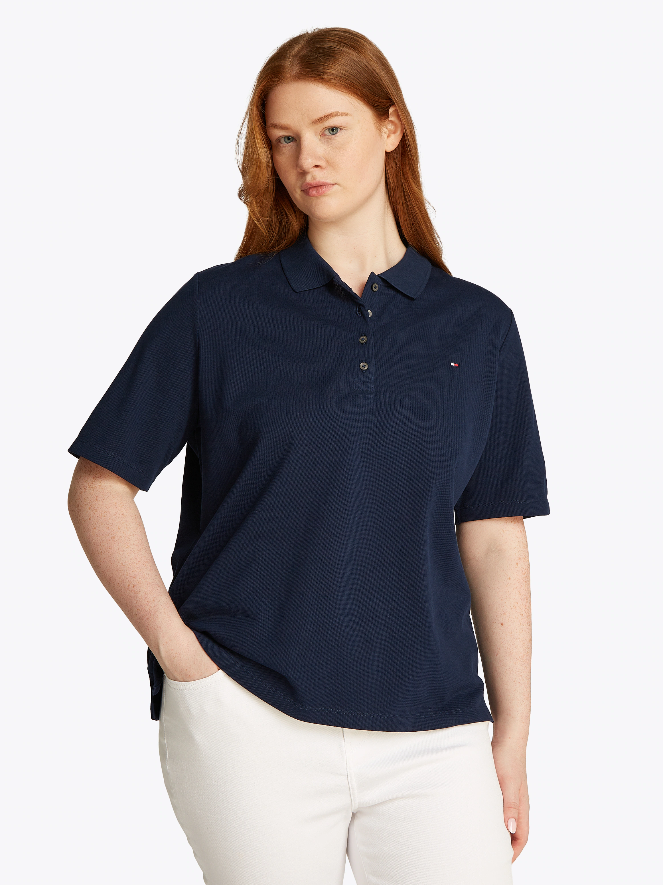 Tommy Hilfiger Curve Poloshirt "CRV 1985 REG PIQUE POLO SS", in großen Größ günstig online kaufen