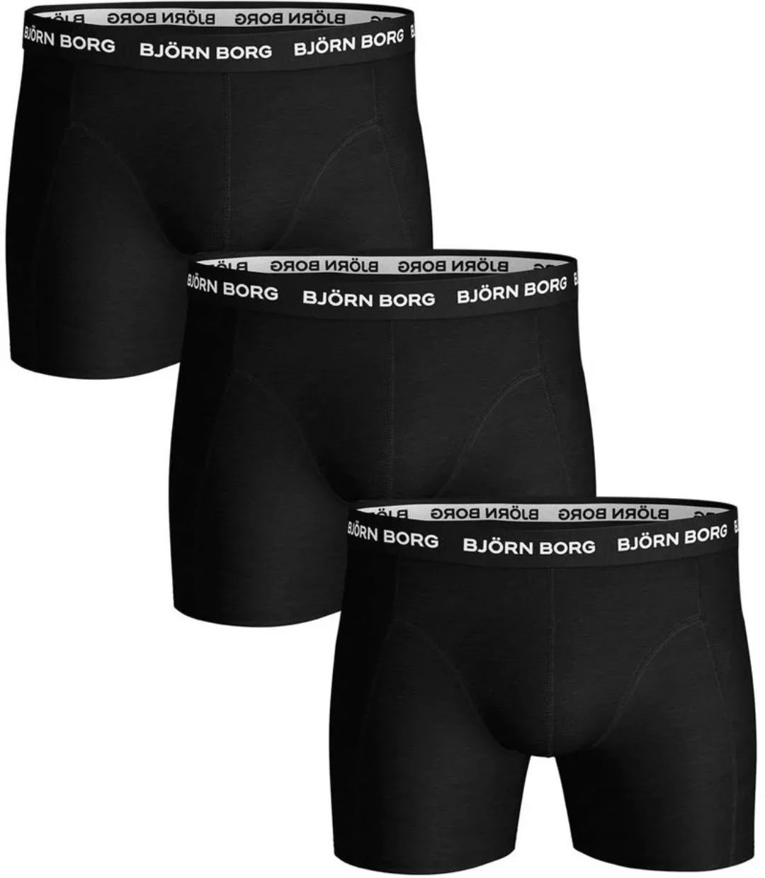 Bjorn Borg Shorts Solid Stretch 3er Pack Black - Größe XXL günstig online kaufen