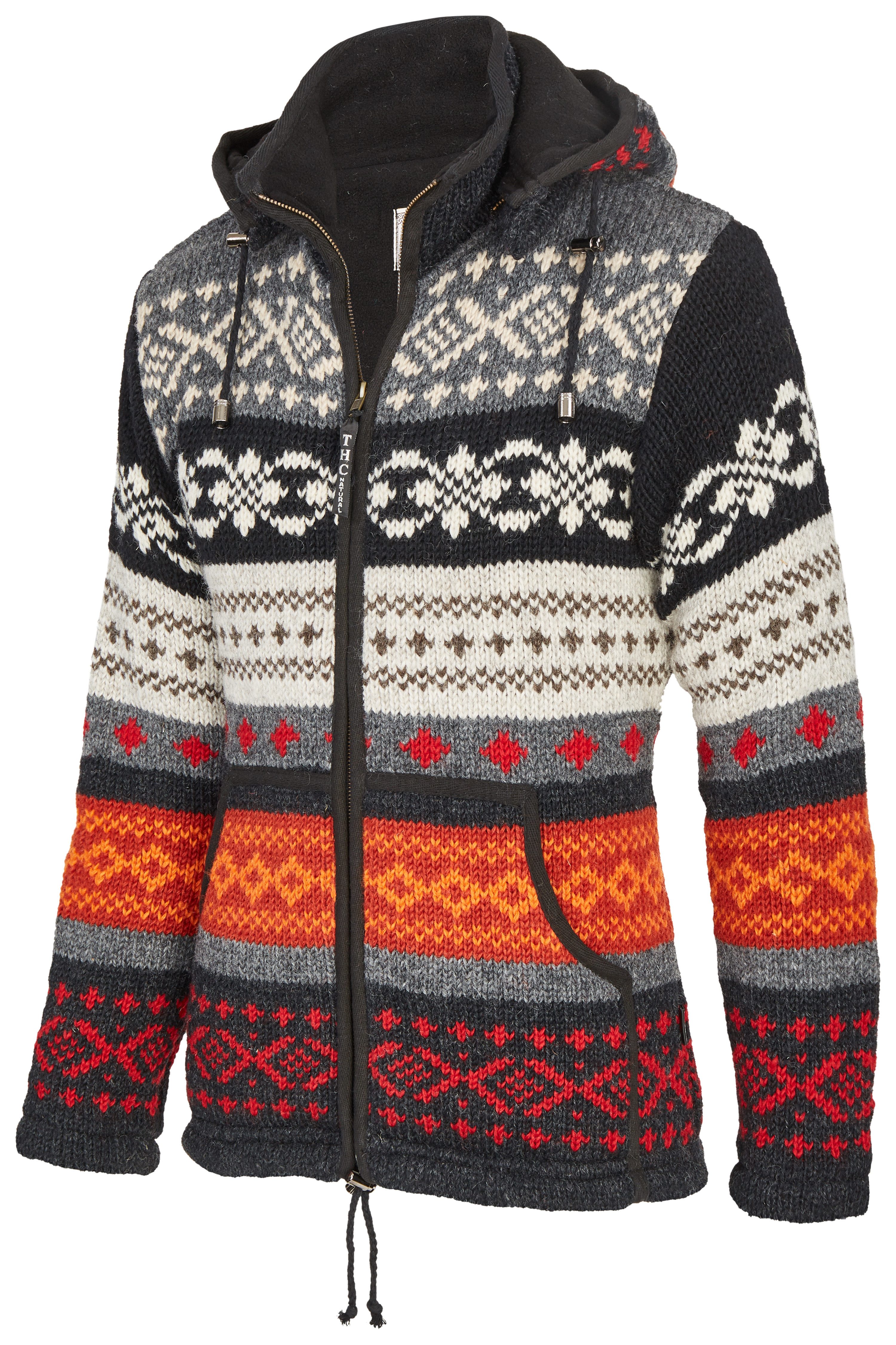 THC Natural Line Strickjacke Schafwollstrickjacke bunt günstig online kaufen