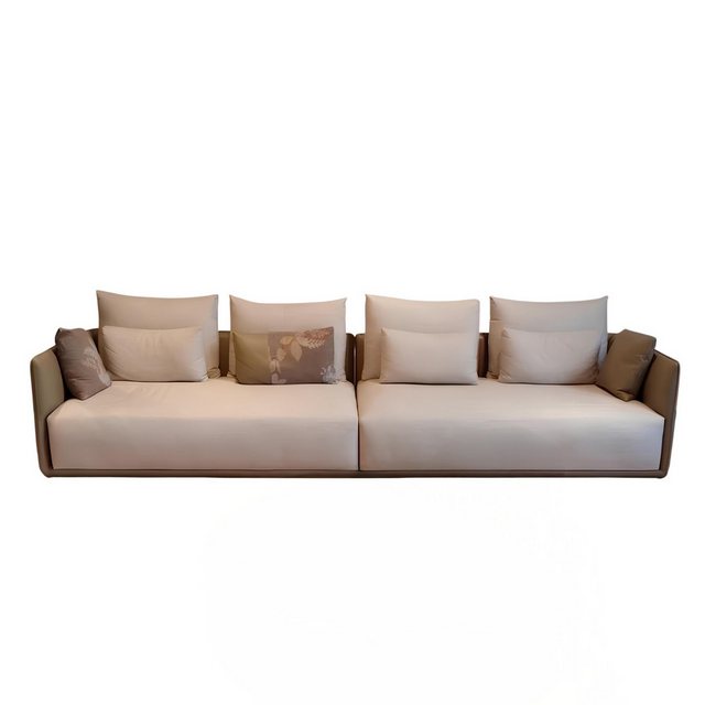 Xlmoebel Sofa XXL Großes Sofa für Sechs Personen Stoffsofa Luxus Design Sof günstig online kaufen