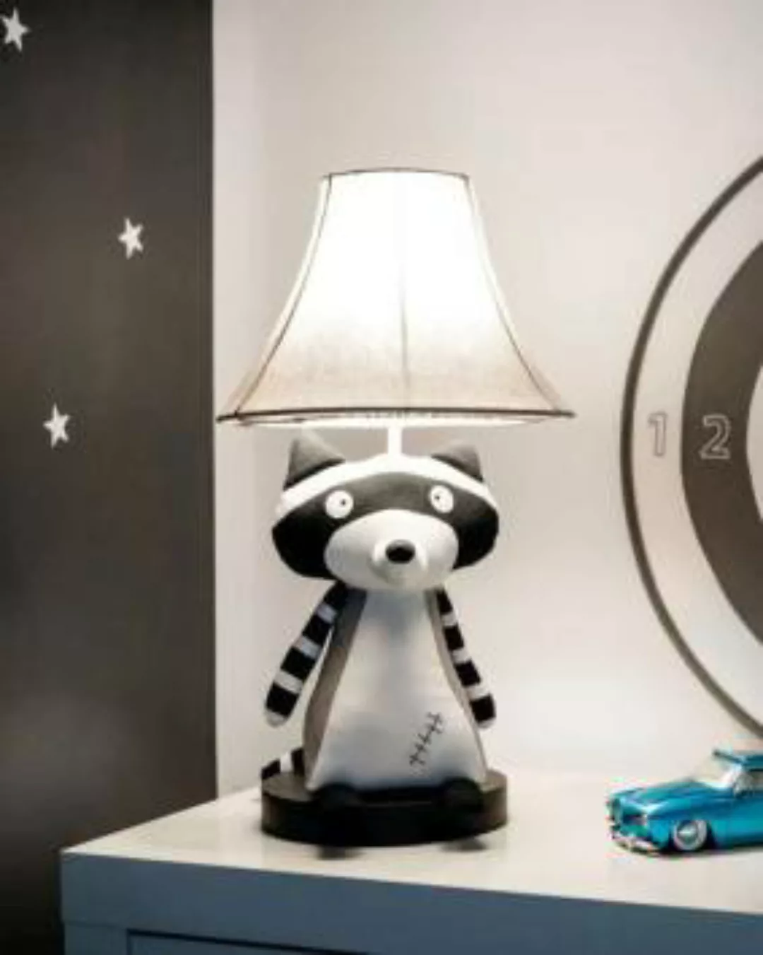 Tischlampe Waschbär 47 cm Kinderzimmer Wohnzimmer günstig online kaufen