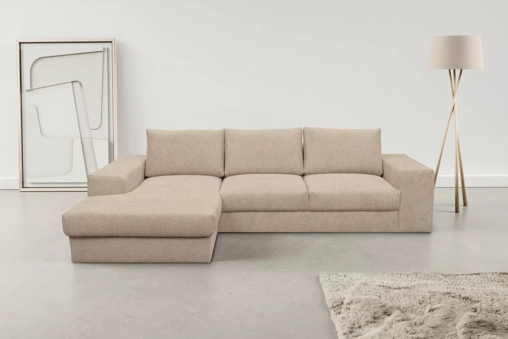 WERK2 Ecksofa "Rozzana", Design Ecksofa mit hohem Komfort in trendig-weiche günstig online kaufen