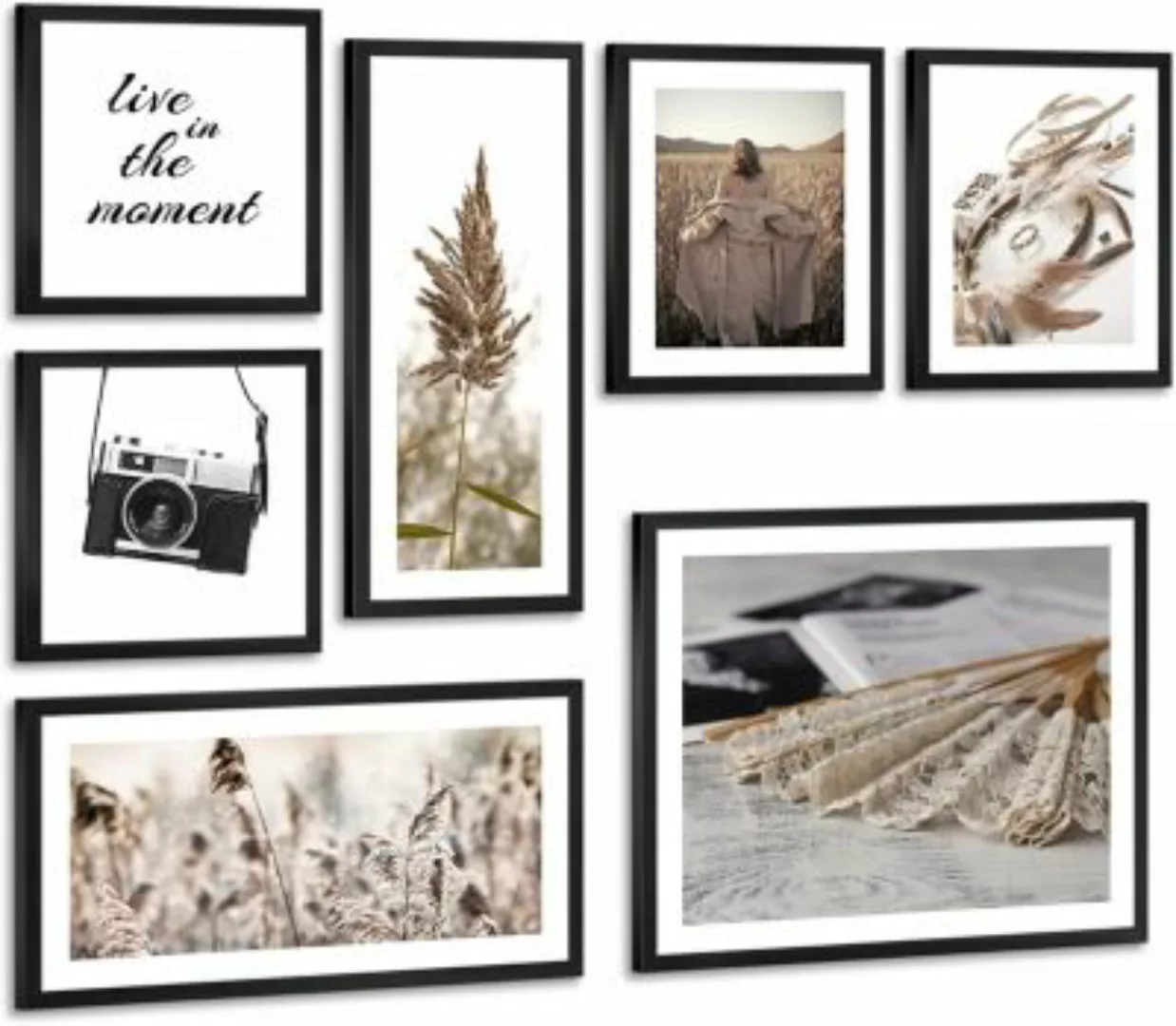 YS-Art™ "Leinwandbild Set ""Wundervolles Leben""" beige Gr. 200 x 100 günstig online kaufen