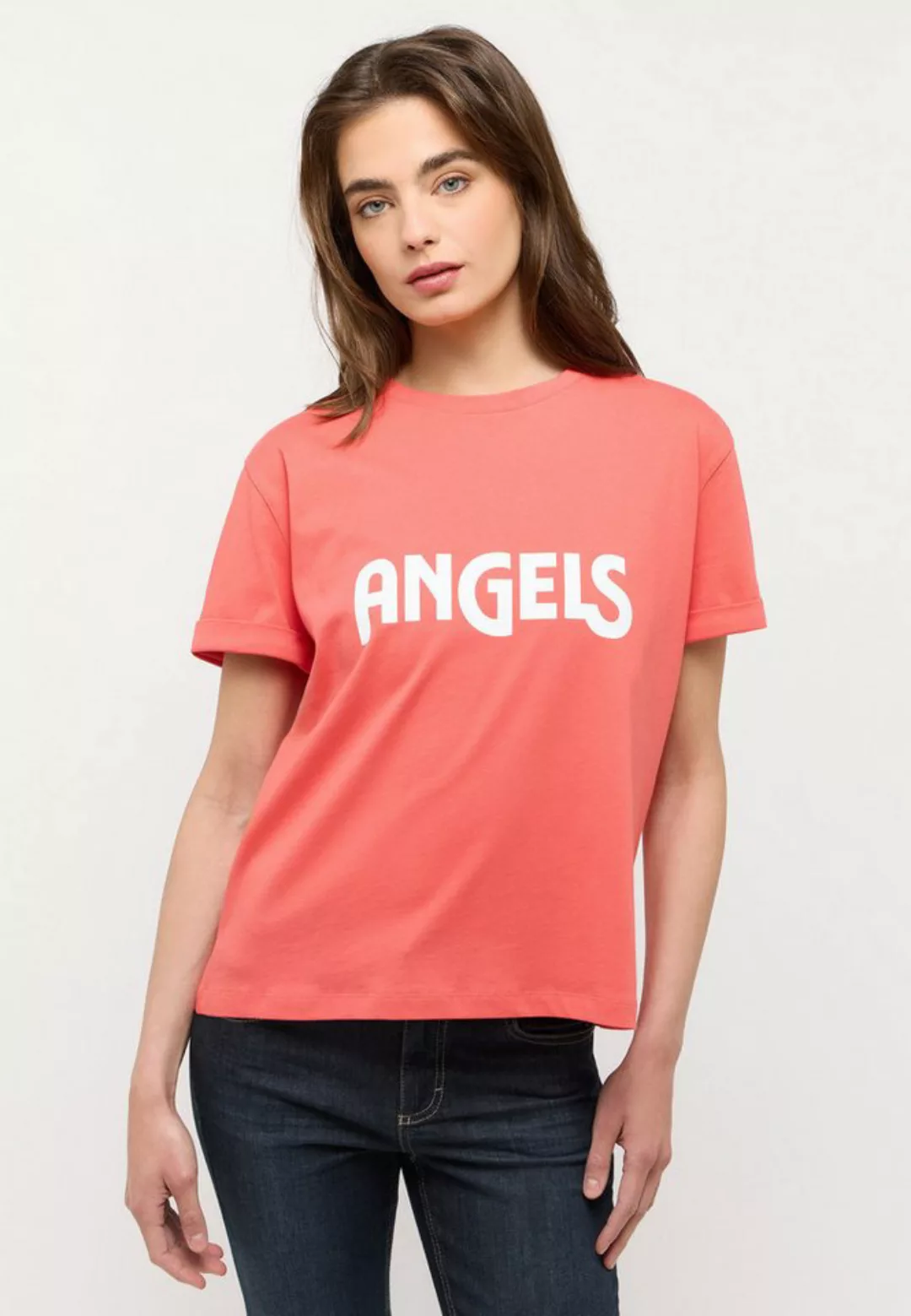 ANGELS Rundhalsshirt T-Shirt Angels Logo Print günstig online kaufen